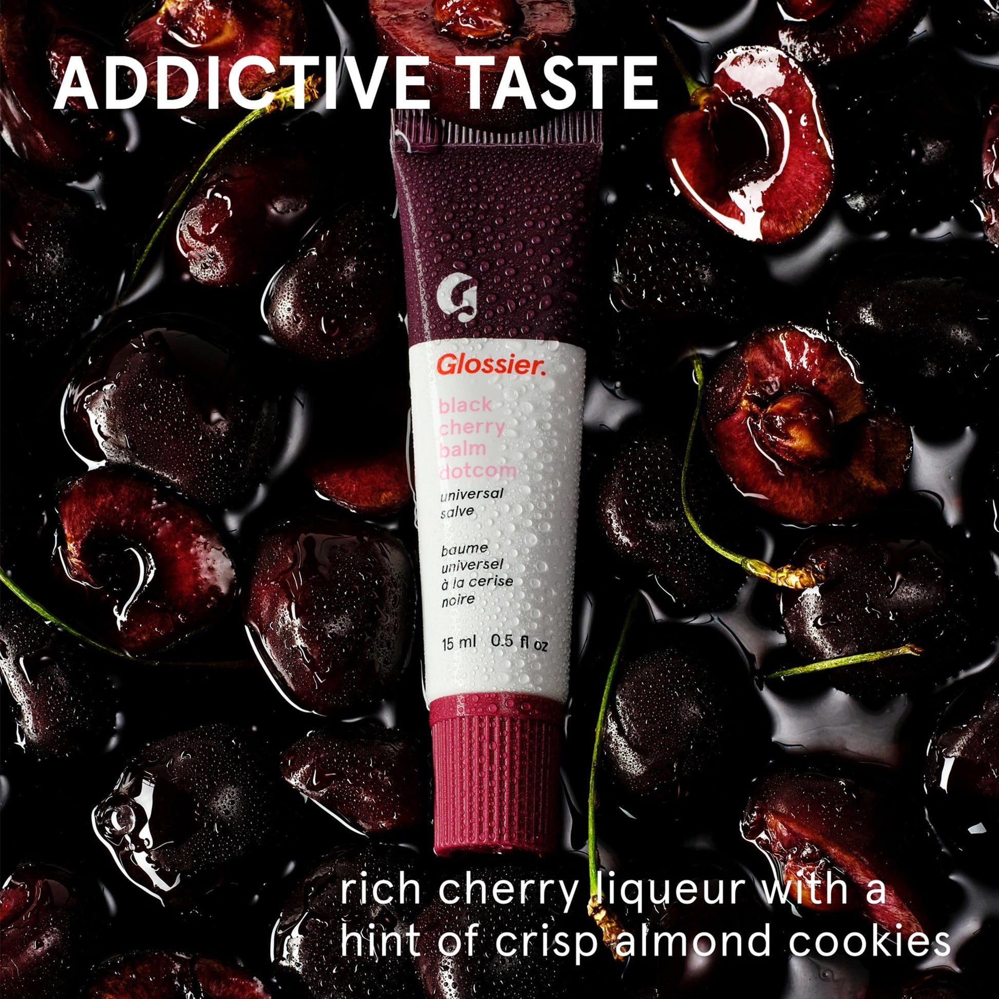 Glossier Balm Dotcom Hydrating Tinted Lip Balm - Universal Salve, Up to 12Hr Moisture for Dry Lips, Cuticles & Skin - Lanolin, Beeswax & Castor Oil - Black Cherry, Burgundy Tint, 15ml GlossierAu supplements