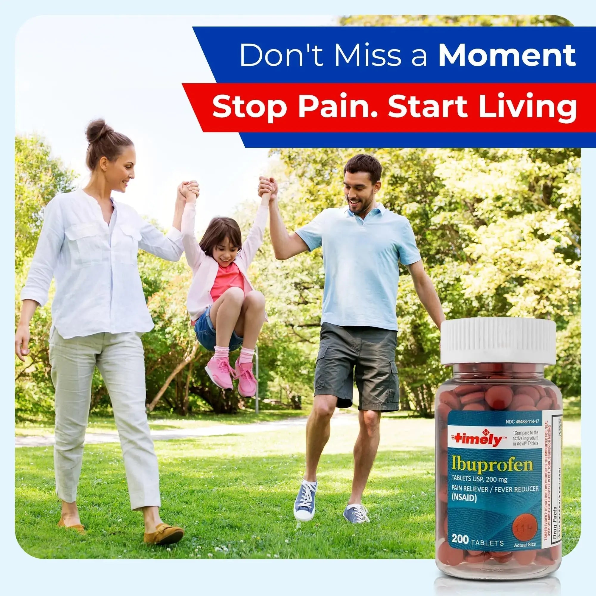 TIME-Cap Labs 200 Tablets Ibuprofen 200mg Coated - Pain Reliever & Fever Reducer (NSAID) for Adults, Helps with Headache, Back Pain, Muscle Aches, Toothaches, Menstrual Cramps & Minor Arthritis Pain TIME-CAP LABS, INC.Au supplements