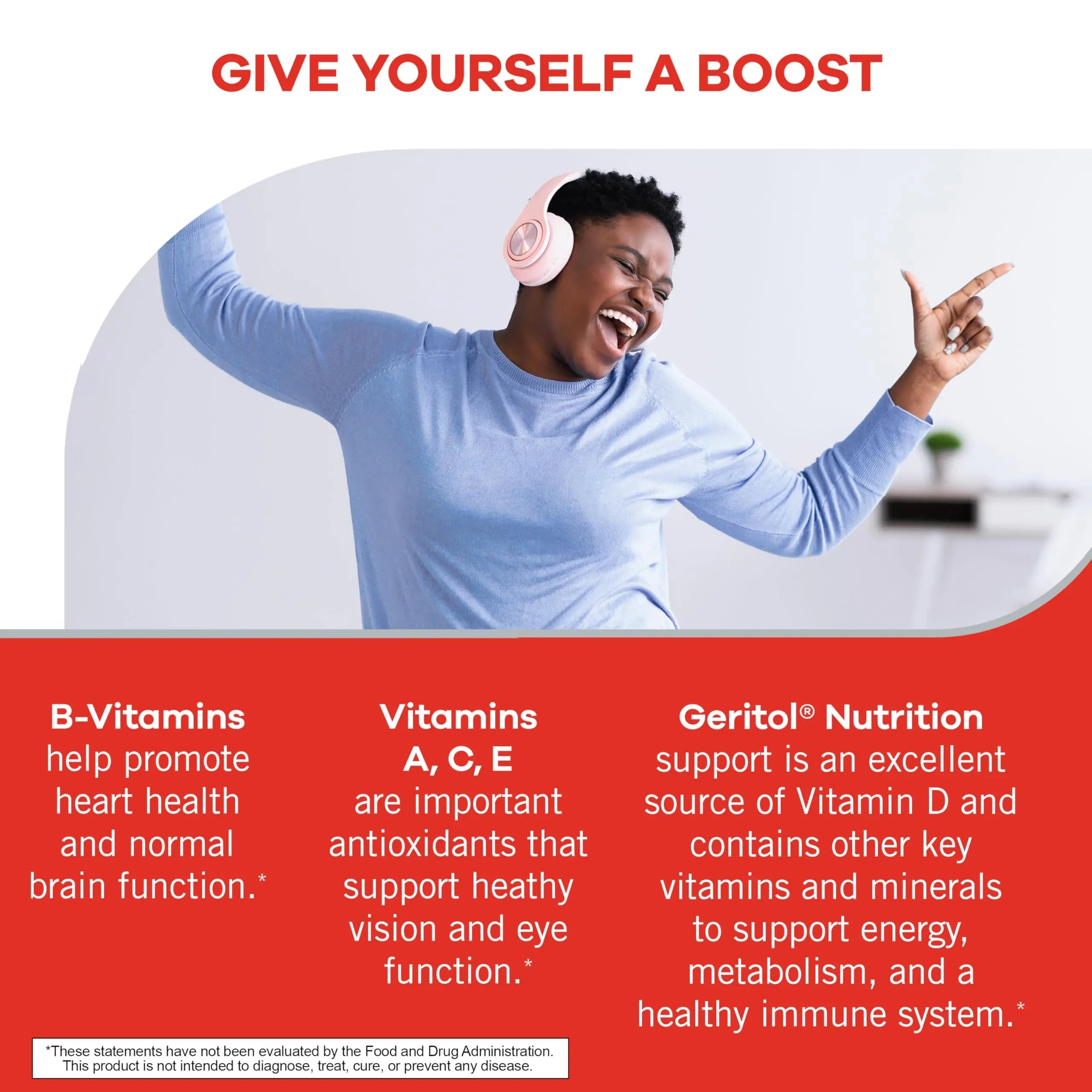 Geritol, Multivitamin Supplement, Contains Antioxidants, Vitamins B, C, E & D and Iron, 27, Minerals, Gluten-Free GeritolAu supplements