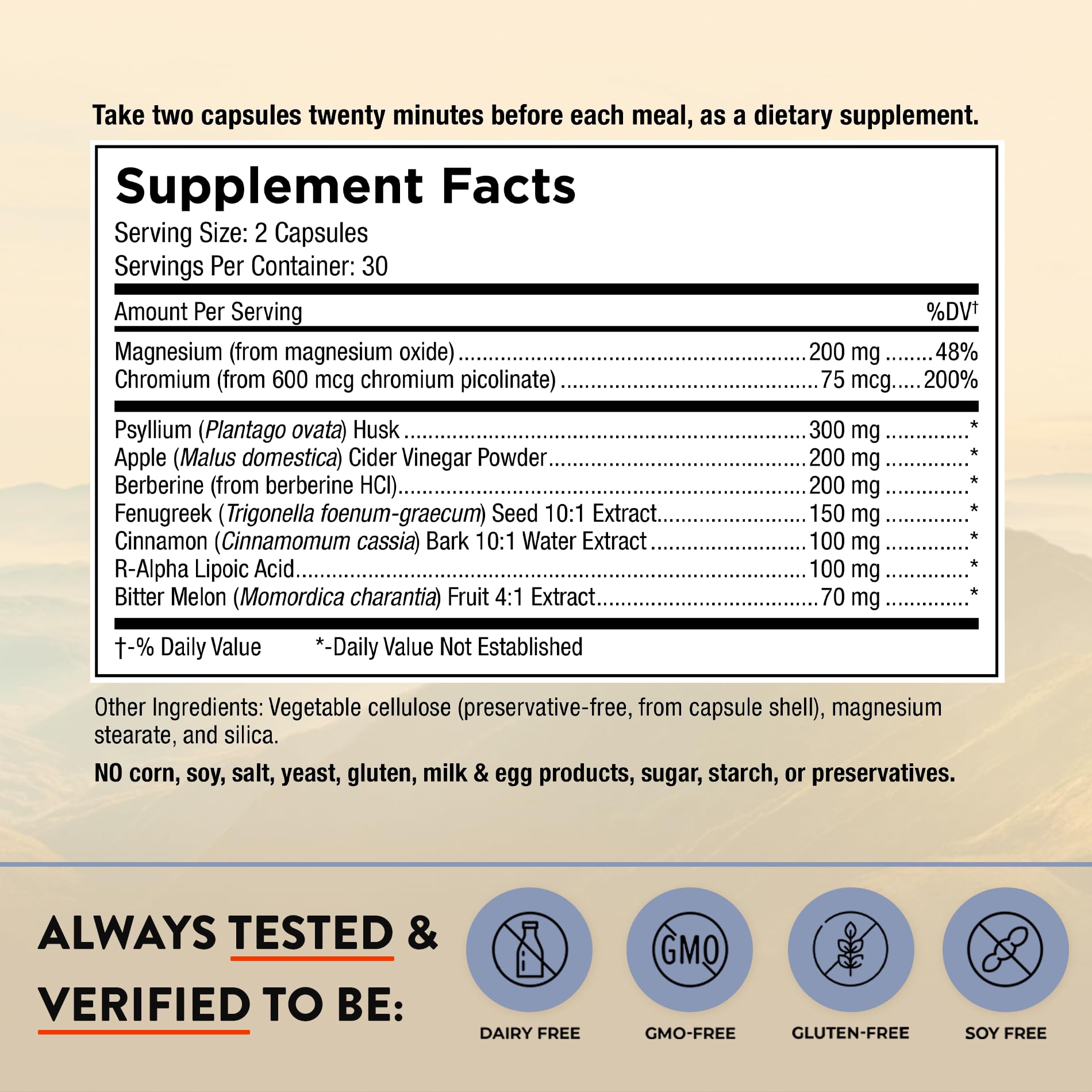 Mt. Angel Vitamins Blood Sugar Support Supplement - Natural Supplement with Pysllium Husk, Berberine with Ceylon Cinnamon, and Apple Cider Vinegar - Supports Healthy Blood Sugar Levels - 60 Capsules Mt. Angel VitaminsAu supplements