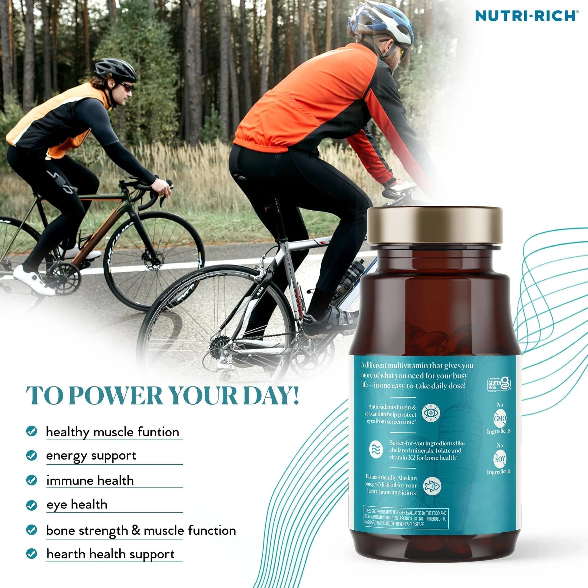 Nutri-Rich Essentials Multi | Multivitamin Supplement with Fish Oil Omega-3 for Men and Women, Supports Energy, Immune Health Nutri-RichAu supplements