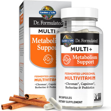 Garden of Life Dr. Formulated Multi+ Metabolism Support - Fermented Liposomal Multivitamin + Chromax, Capsimax, Berberine & Probiotics - 30 Capsules Garden of LifeAu supplements