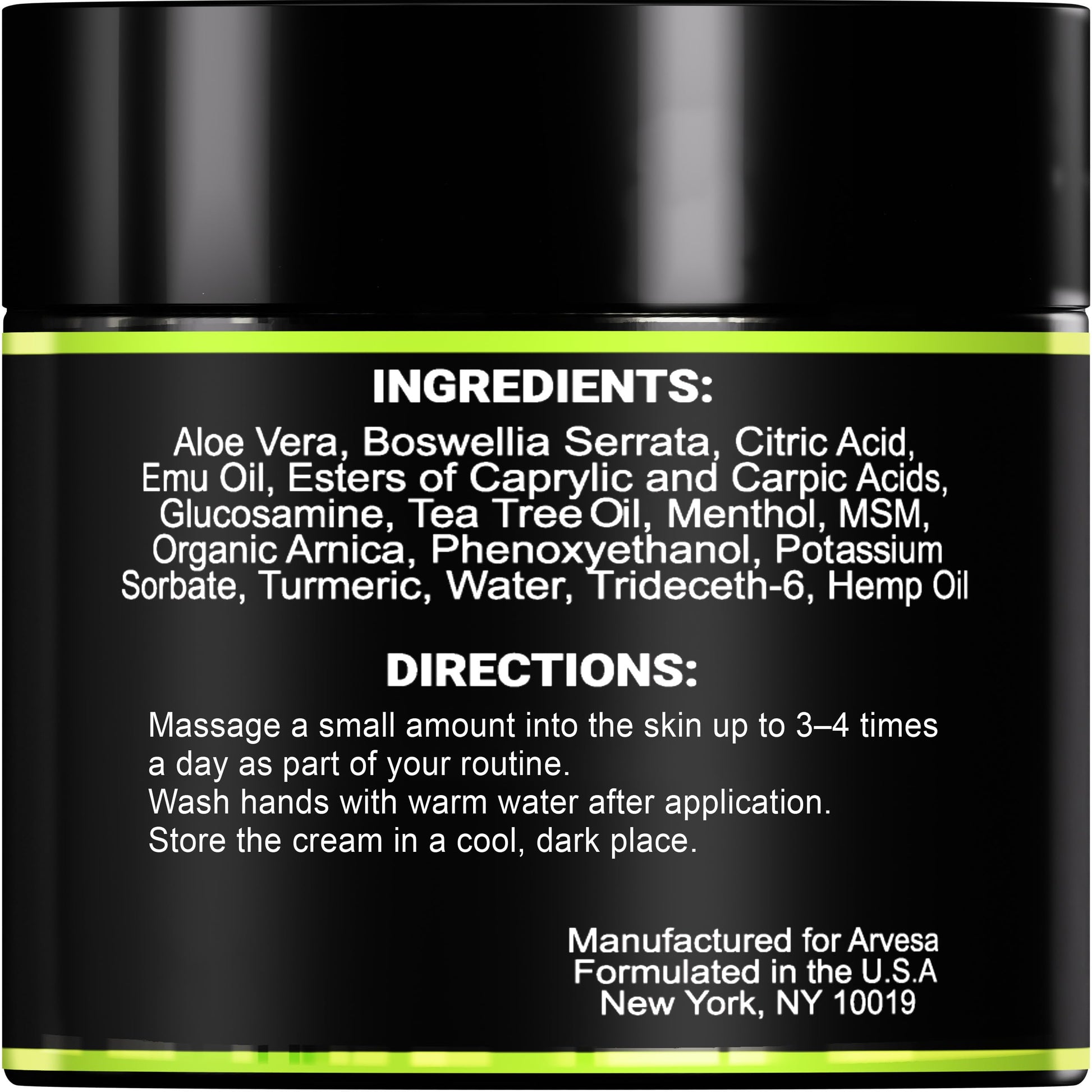 Natural Hemp Cream - Maximum Strength Gel - Hemp Cream with Arnica, MSM, Glucosamine, Menthol, Aloe, Turmeric, Boswellia - Fast Absorption, Non-Greasy, Lightweight - Advanced Formula - 4 oz ArvesaAu supplements