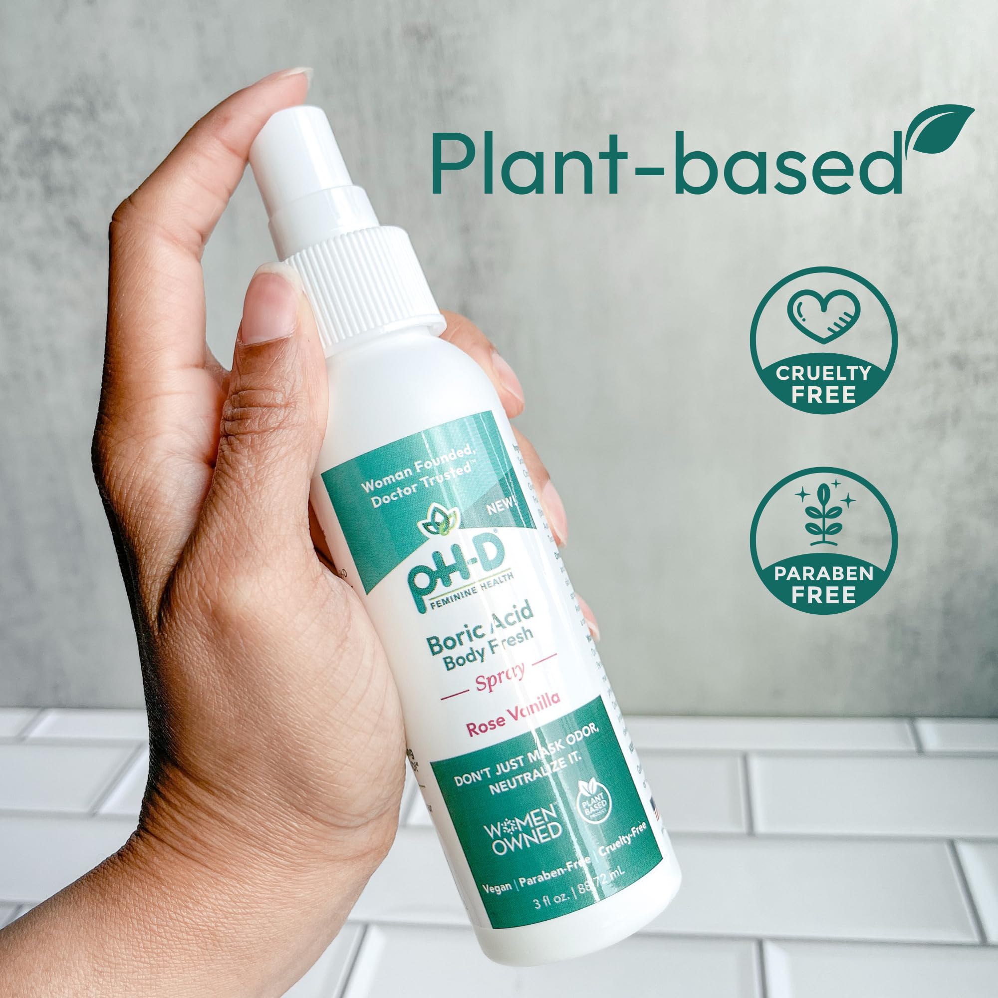 pH-D Feminine Health - Boric Acid Body Fresh Spray - Vegan, Paraben-Free, Plant Based pH-D Feminine Health SupportAu supplements