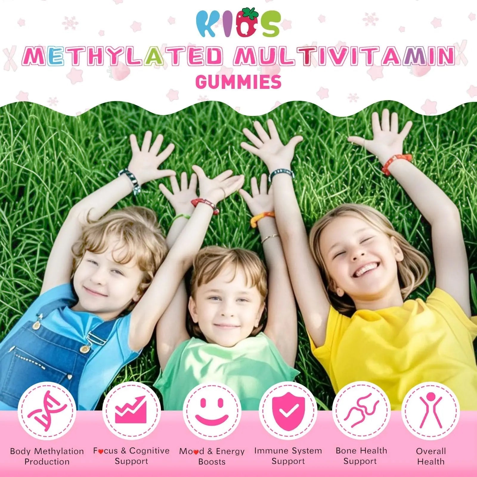 Elysx Kids Methylated Multivitamin Chewable Gummies, MTHFR Supplement with L Methylfolate, Magnesium, Biotin, Choline ElysxAu supplements