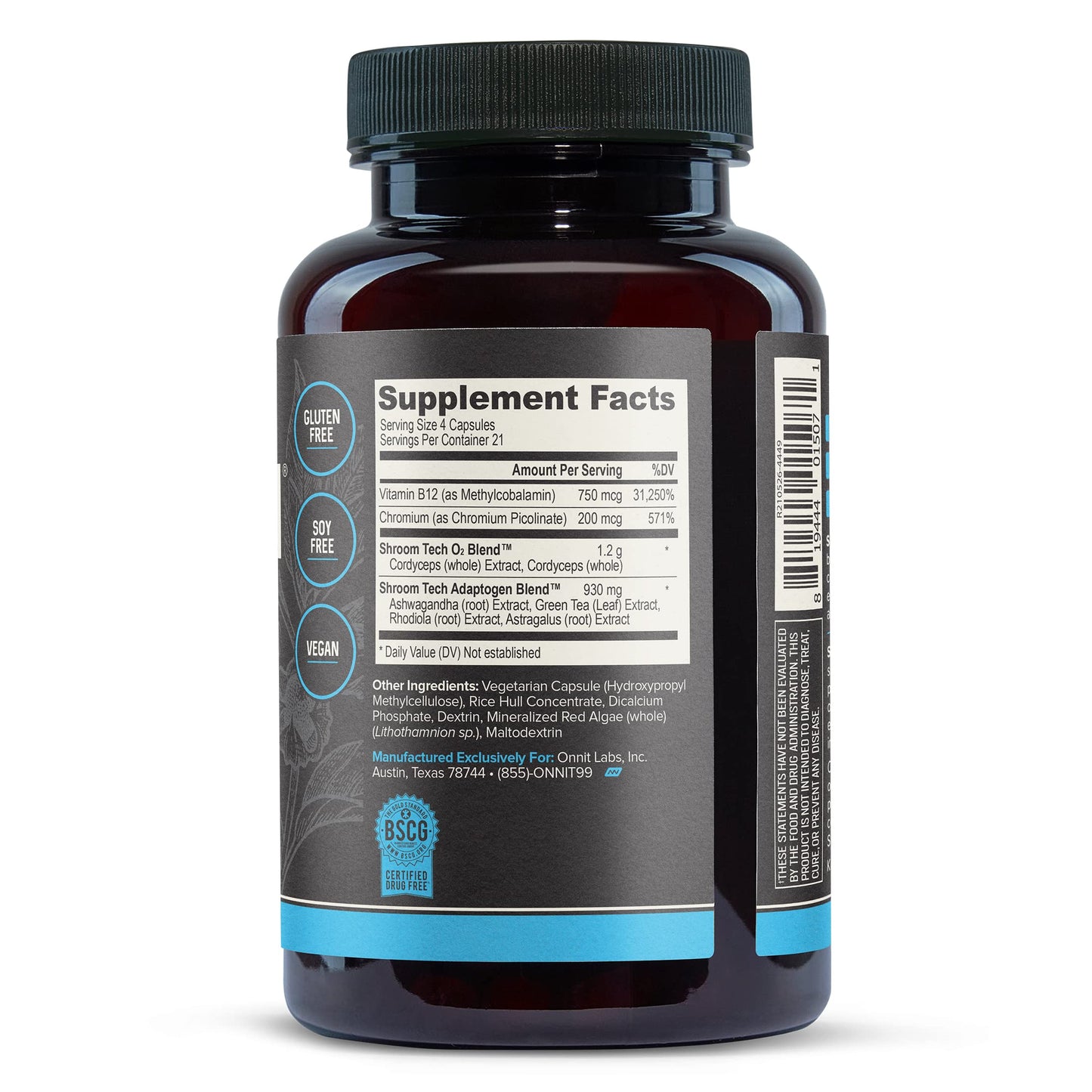 Onnit Shroom TECH Sport (84ct) | All Natural Pre-Workout Supplement with Ashwagandha ONNITUS supplements