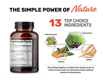 Snap Supplements Nitric Oxide + Testo Booster (2 Products) Snap SupplementsUS supplements