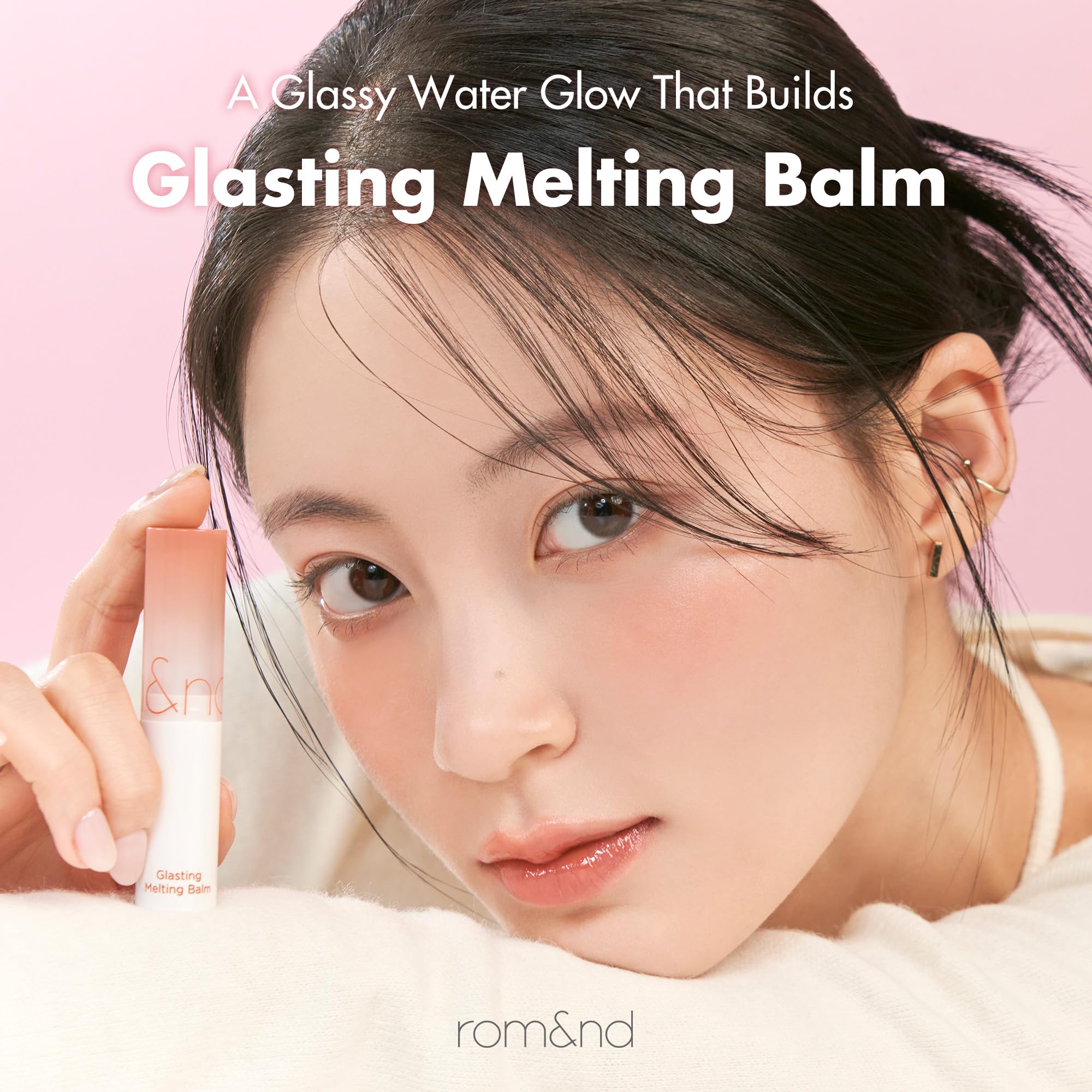 rom&nd GLASTING MELTING BALM #06 Kaya Fig - Vegan K-Beauty Tinted Lip Balm for Crystal Water-Gloss Shine, Deep Hydration & MLBB Rosy Nude Color | Non-Sticky, Long-Lasting Comfort for All Ages rom&ndAu supplements
