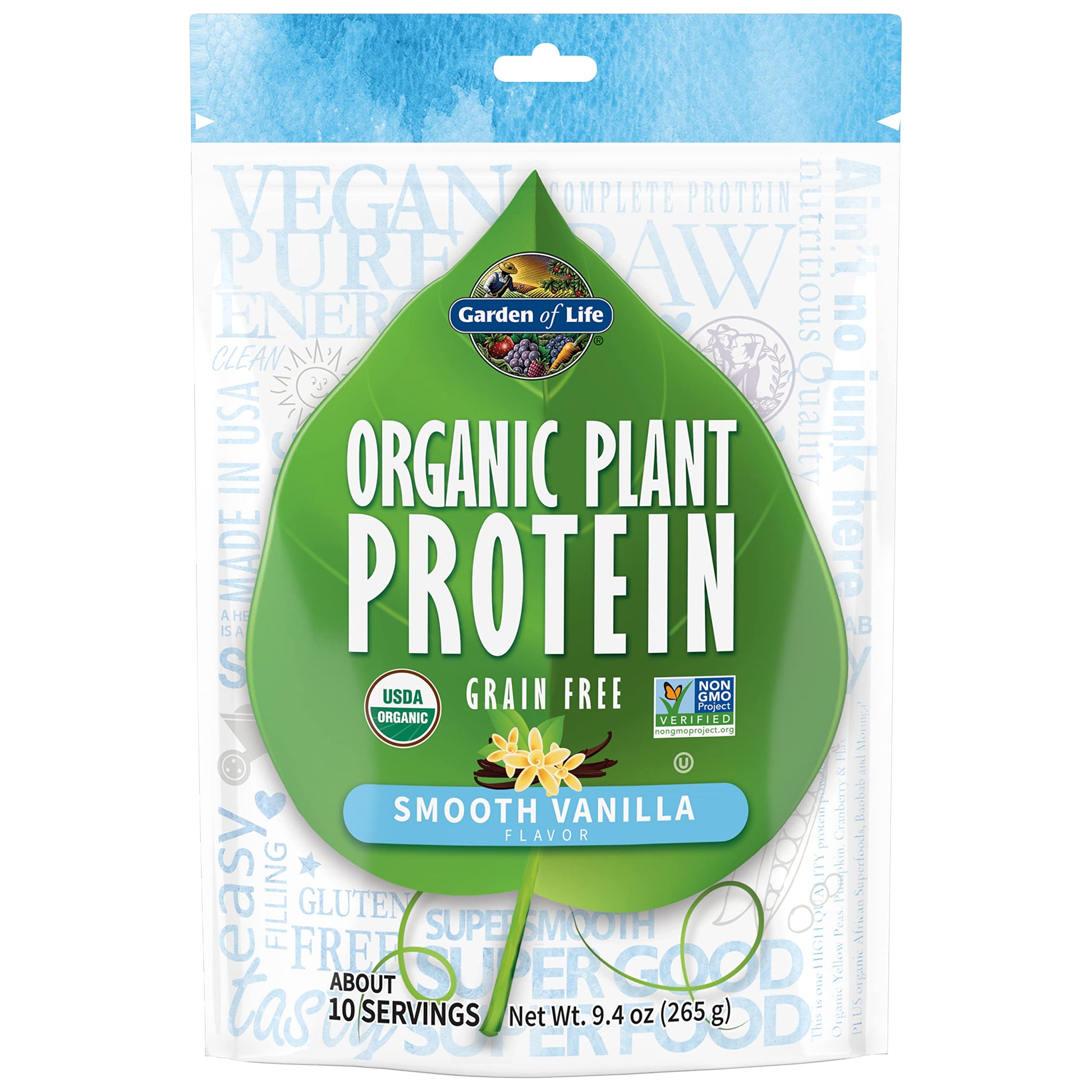 Garden of Life Organic Plant Based Protein Powder - Smooth Vanilla, Vegan, Grain Free Garden of LifeUS supplements