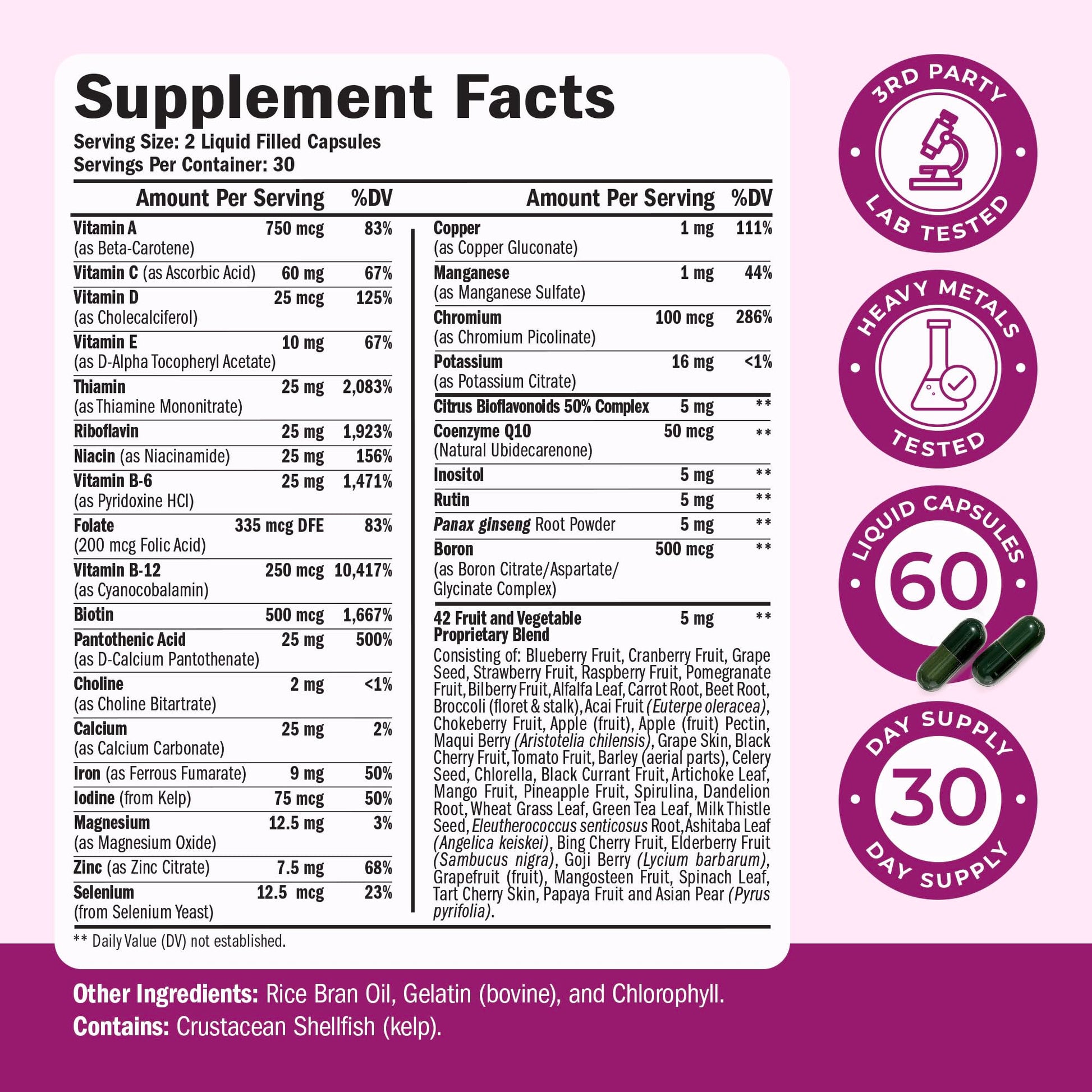 Multivitamin for Women with Bioavailable Vitamins, Minerals, Vitamin D, B12, C, A & Zinc for Energy, Focus and Immune Health – Premium Womens Multivitamins & Multiminerals – 60 Liquid Caps Vimerson HealthAu supplements