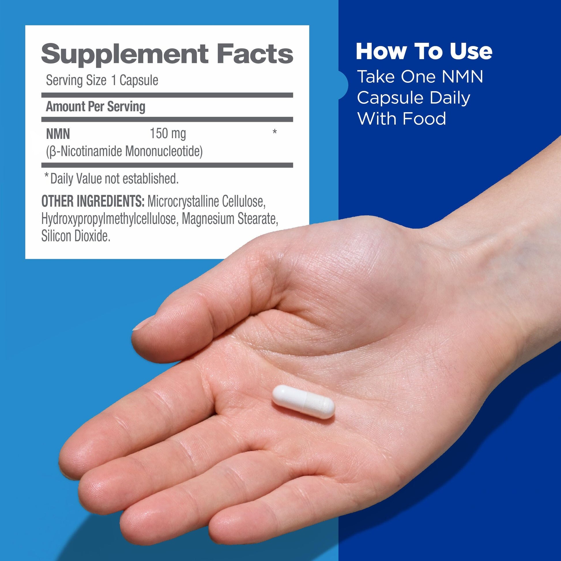 GNC Preventive Nutrition NMN, 150 mg, NAD+ Booster Supplement for Cellular Energy & DNA Repair, Anti-Aging Support, 60 Capsules, Gluten Free, 60 svg GNCAu supplements