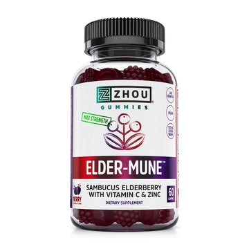 Zhou Nutrition Elder-Mune Sambucus Elderberry Gummies with Zinc and Vitamin C Zhou NutritionUS supplements