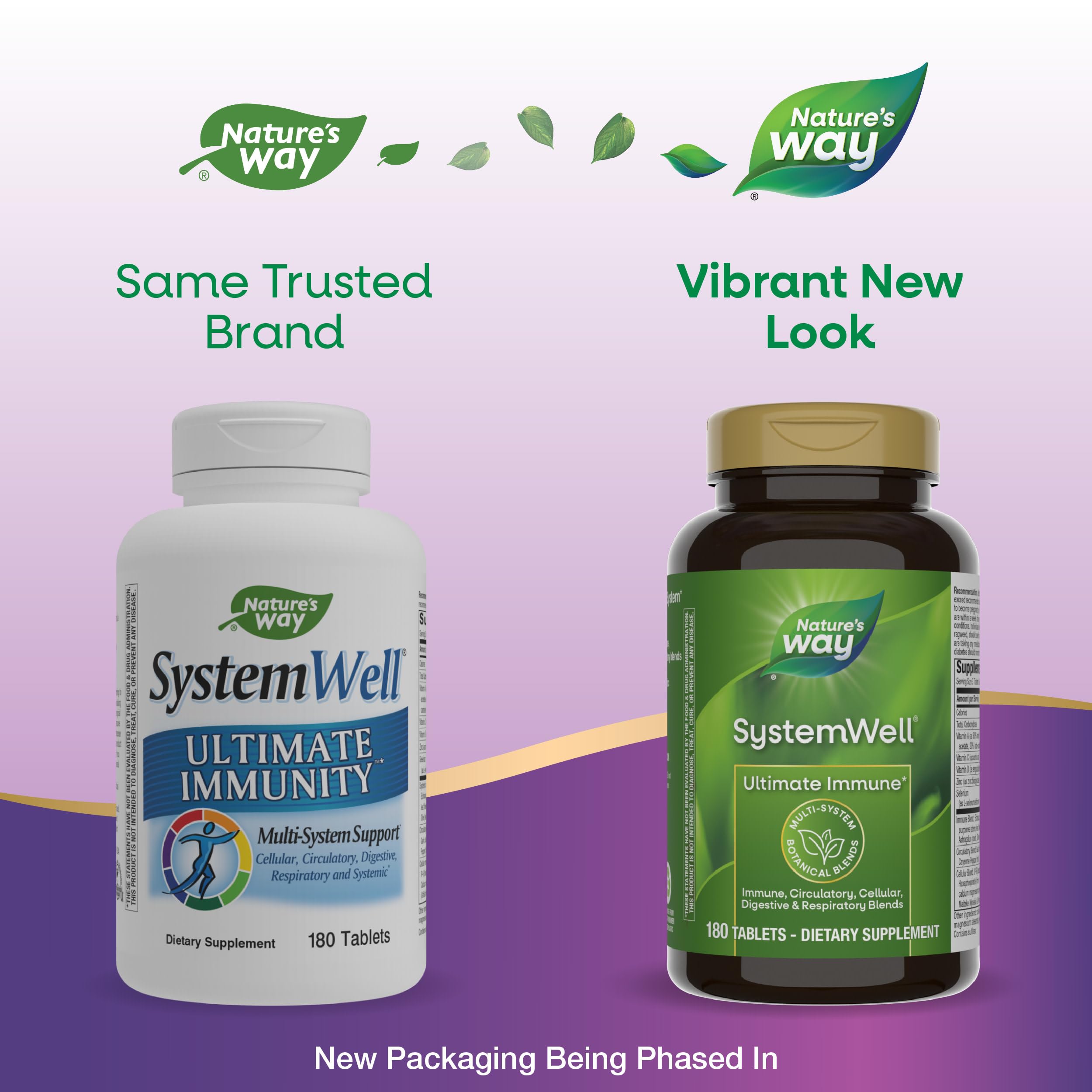 Nature's Way Systemwell Ultimate Immune* with Vitamins C, A, D, Zinc, & Selenium, Multi-System Botanical Blends Including Immune, Respiratory, Digestive & Circulatory, 180 Tablets (Packaging May Vary) Nature's WayAu supplements