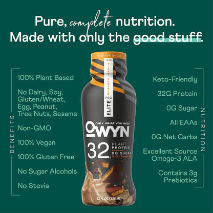 OWYN Only What You Need Pro Elite Vegan High Protein Keto Shake, 32g Protein, 9 Amino OWYN Only What You NeedUS supplements