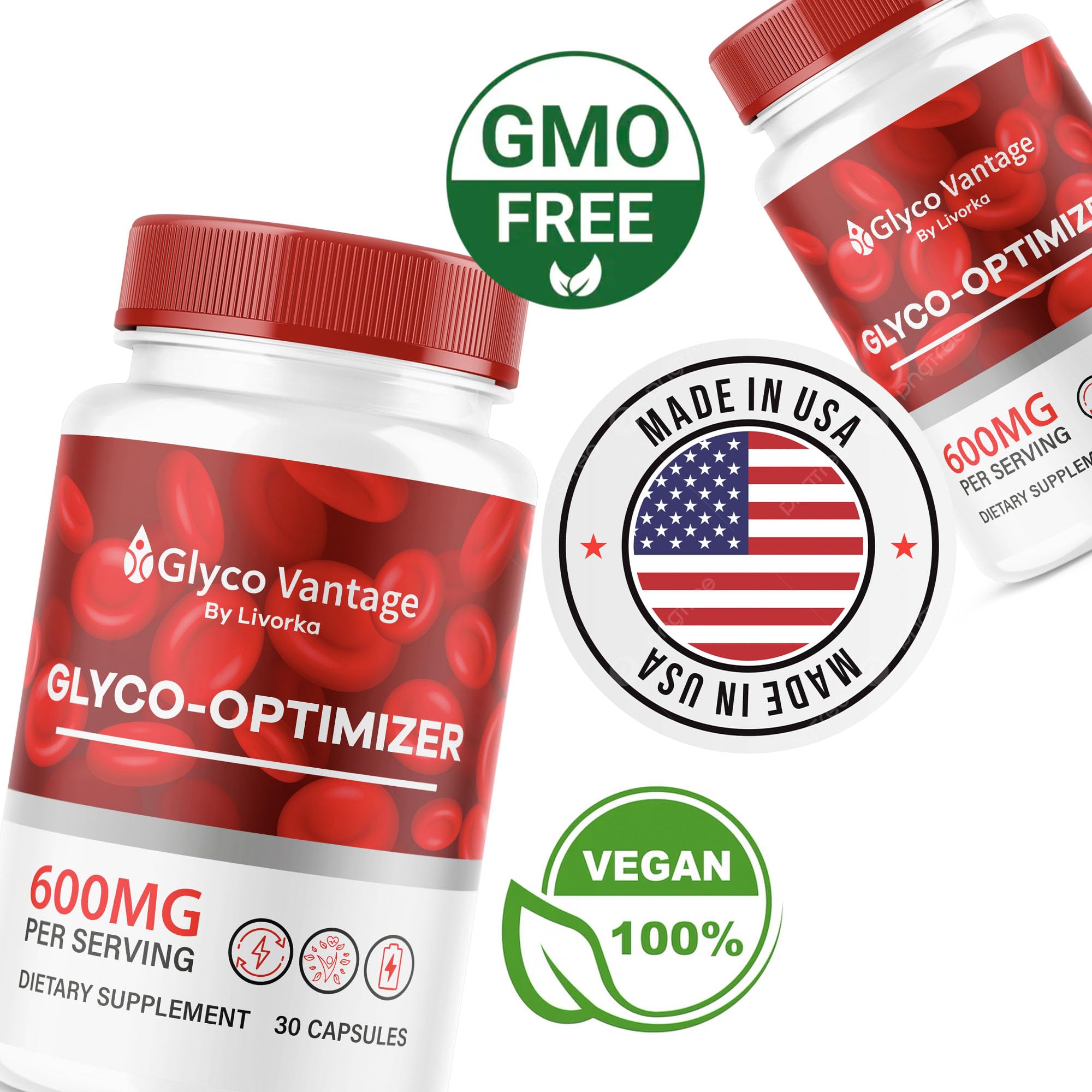 (3 Pack) Glyco Vantage Glyco Optimizer, Glyco Vantage, Glyco Vantage Capsules, Glyco Vantage Joint Optimizer, GlycoVantage Glyco Optimizer Pills, Glyco Vantage Support, 90 Capsules For 3 Months LIVORKAAu supplements