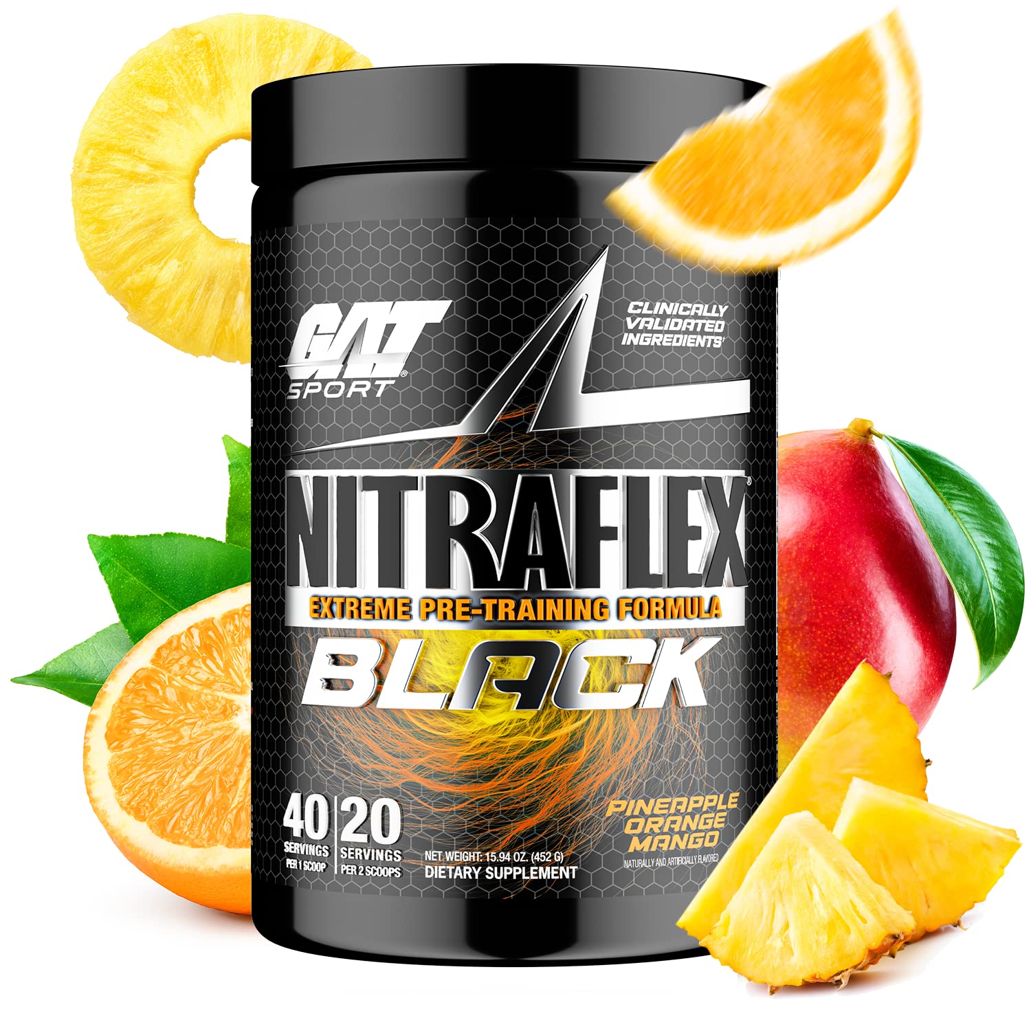 GAT SPORT Nitraflex Black Pre-Workout Powder, Extreme Pre-Training Formula for Men GAT SPORTAu supplements