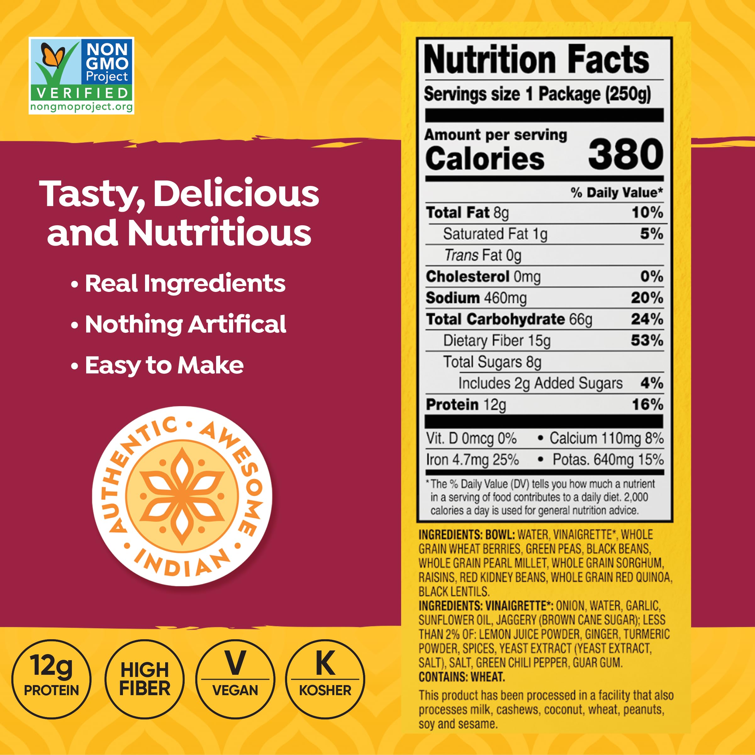 TASTY BITE Indian Protein Bowl, 8.8 Ounce, Pack of 6, Ready to Eat, Microwaveable TASTY BITEAu supplements