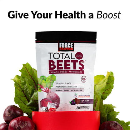 Force Factor Total Beets Soft Chews with Beetroot, Nitrates, L-Citrulline, Grapeseed Extract Force FactorUS supplements