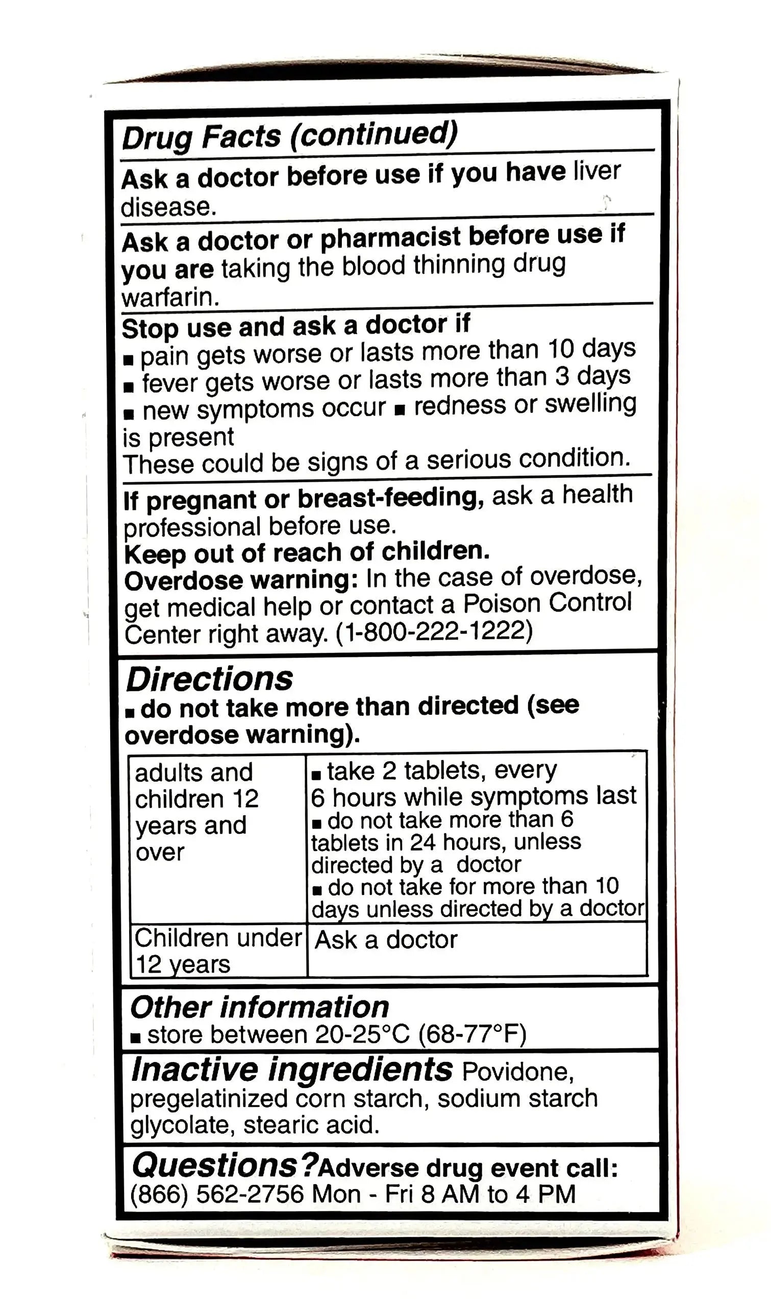 Pharbetol 500mg Extra Strength Tablets 100 Count (Generic Extra Strength) PHARBEST PHARMACEUTICALSAu supplements