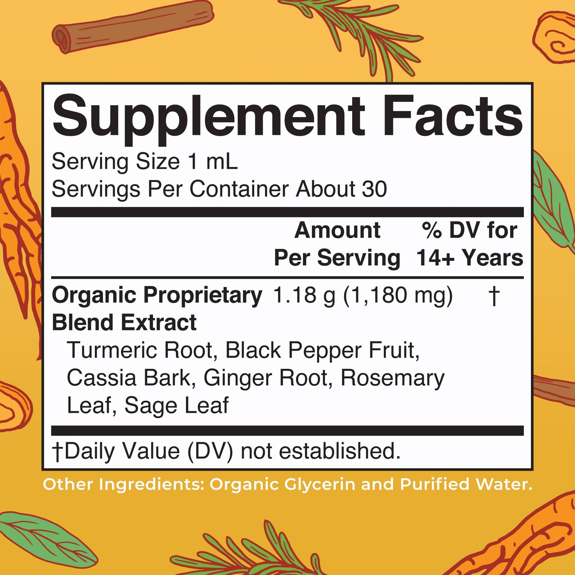 MaryRuth Organics USDA Turmeric Gold Liquid Drops | Herbal Blend | Turmeric Curcumin | Black Pepper | Cassia Cinnamon Bark | Ginger Root | Immune Support | Non-GMO Project Verified | Vegan | 1oz MARYRUTH'SUS supplements