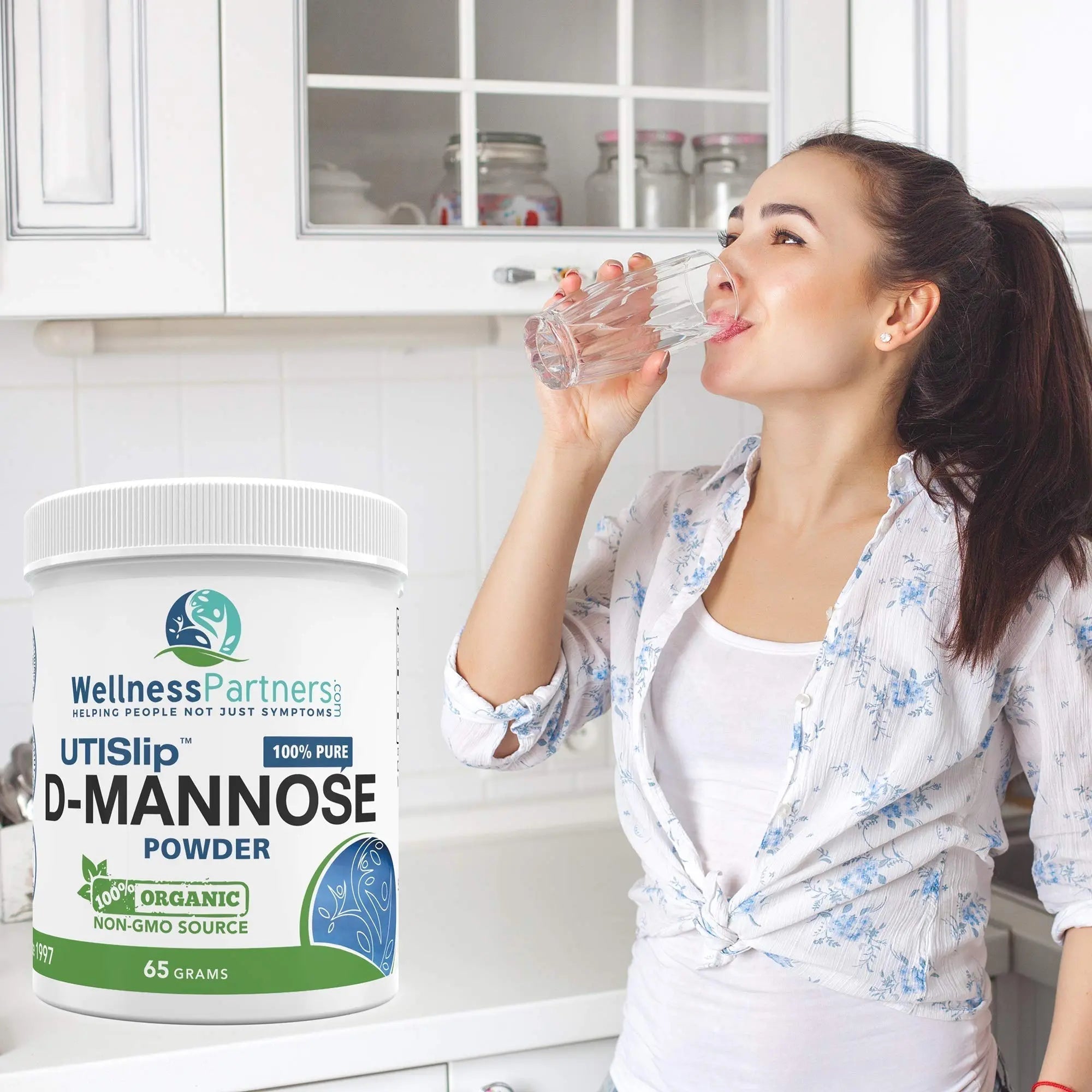Now New UTI-Slip D Mannose Non GMO Organic Source Powder 65g jar WellnessPartnersAu supplements
