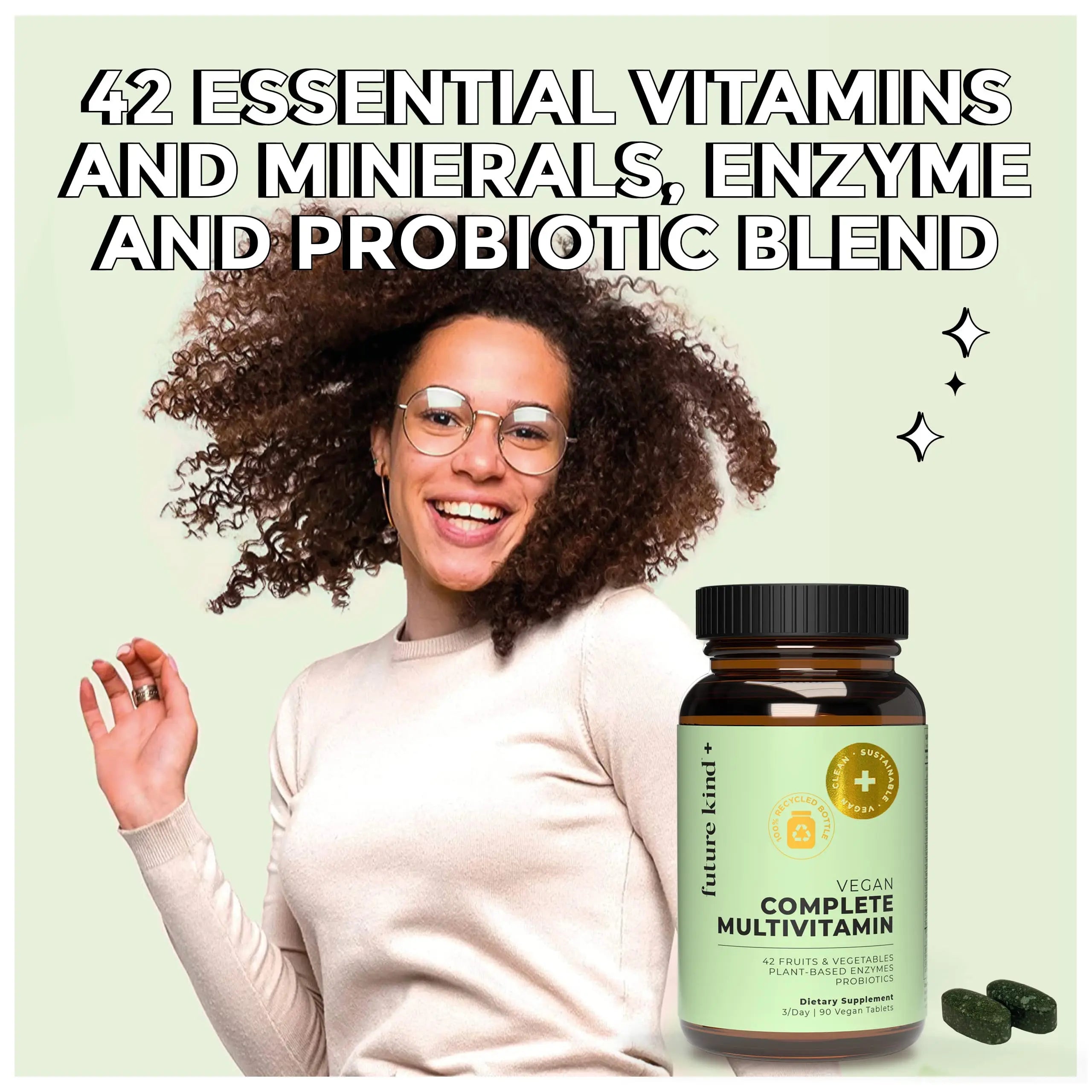 Future Kind Multivitamin Bundle - Vegan Complete Multivitamin and Vegan Essential Multivitamin - Vegan Vitamin B12, Omega 3, and Vitamin D3 - Complete Multivitamin, 42 Vitamins in 1 for Men and Women Future KindAu supplements
