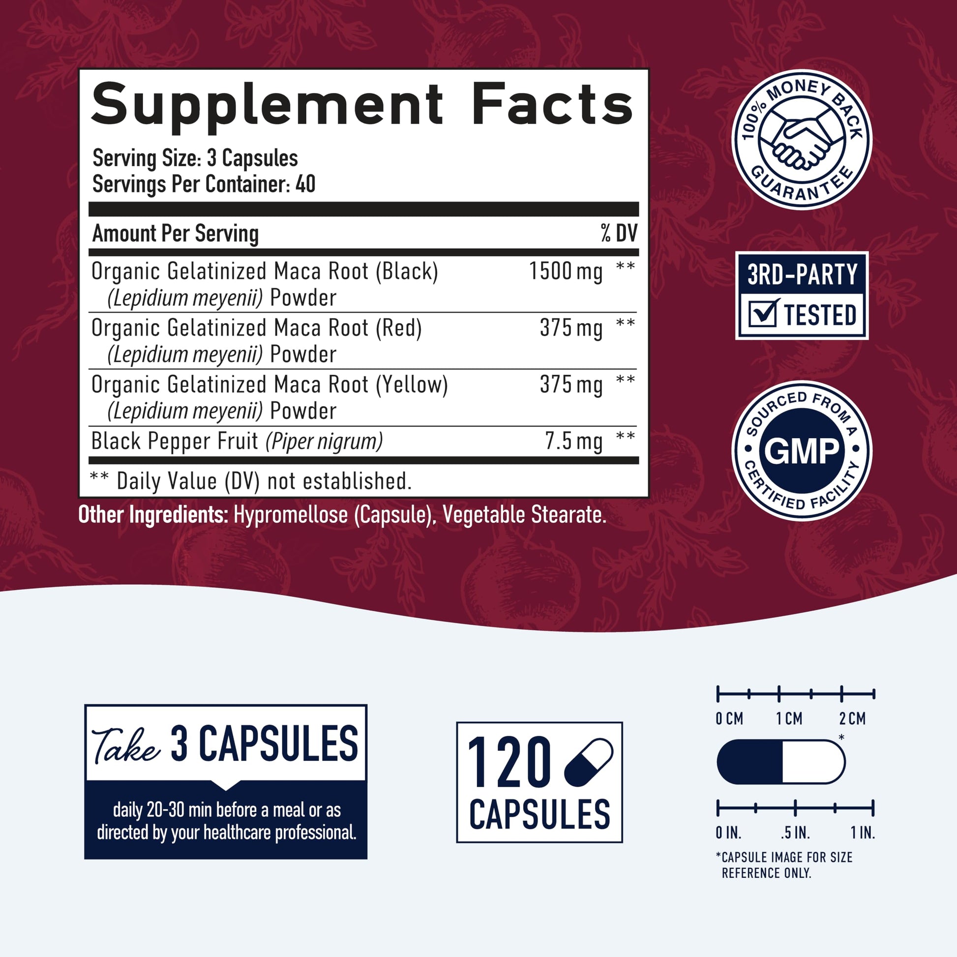Organic Maca Root Capsules for Women | 2250MG Extra Strength | Red, Black & Yellow SMNutritionAu supplements