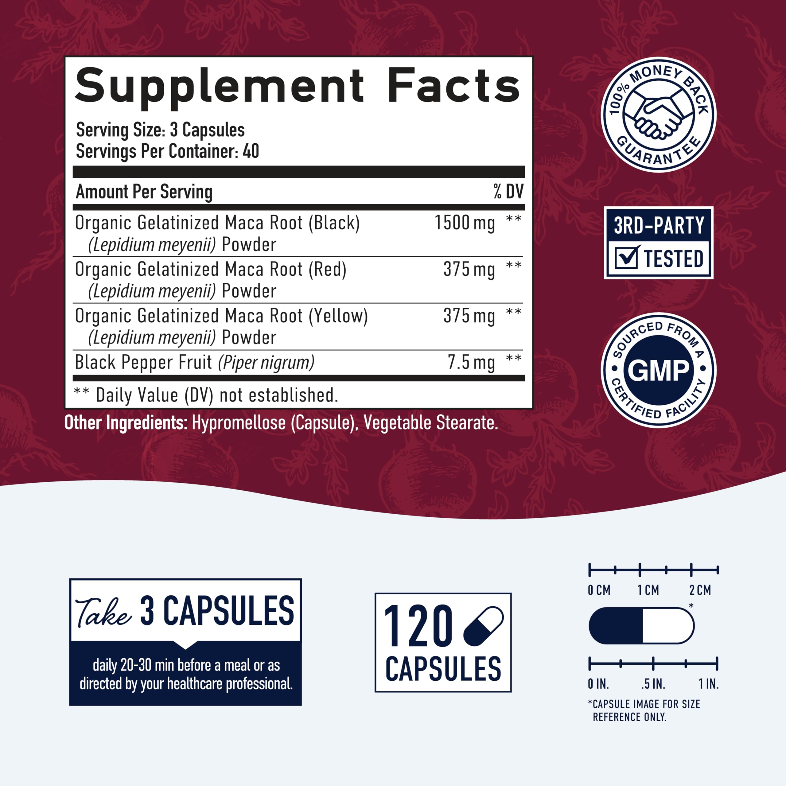 Organic Maca Root Capsules for Women | 2250MG Extra Strength | Red, Black & Yellow SMNutritionAu supplements