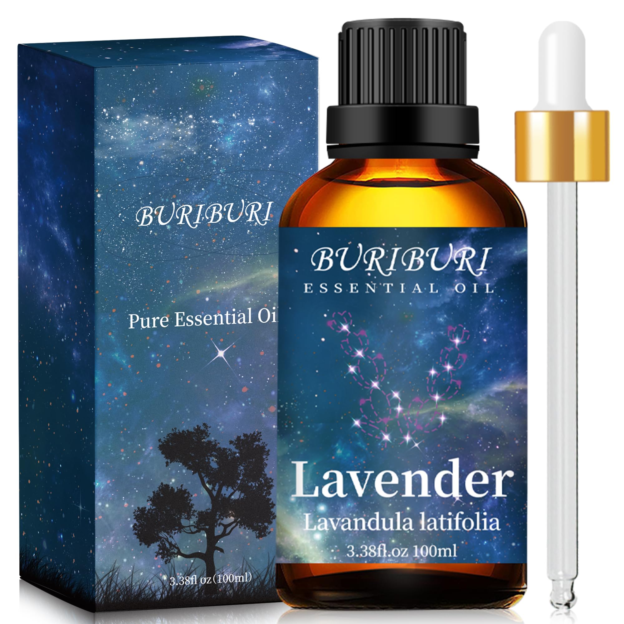 BURIBURI Lavender Essential Oil 100ML, 100% Pure Undiluted, Natural, Organic Aromatherapy Oil Lavender Oils BURIBURIAu supplements