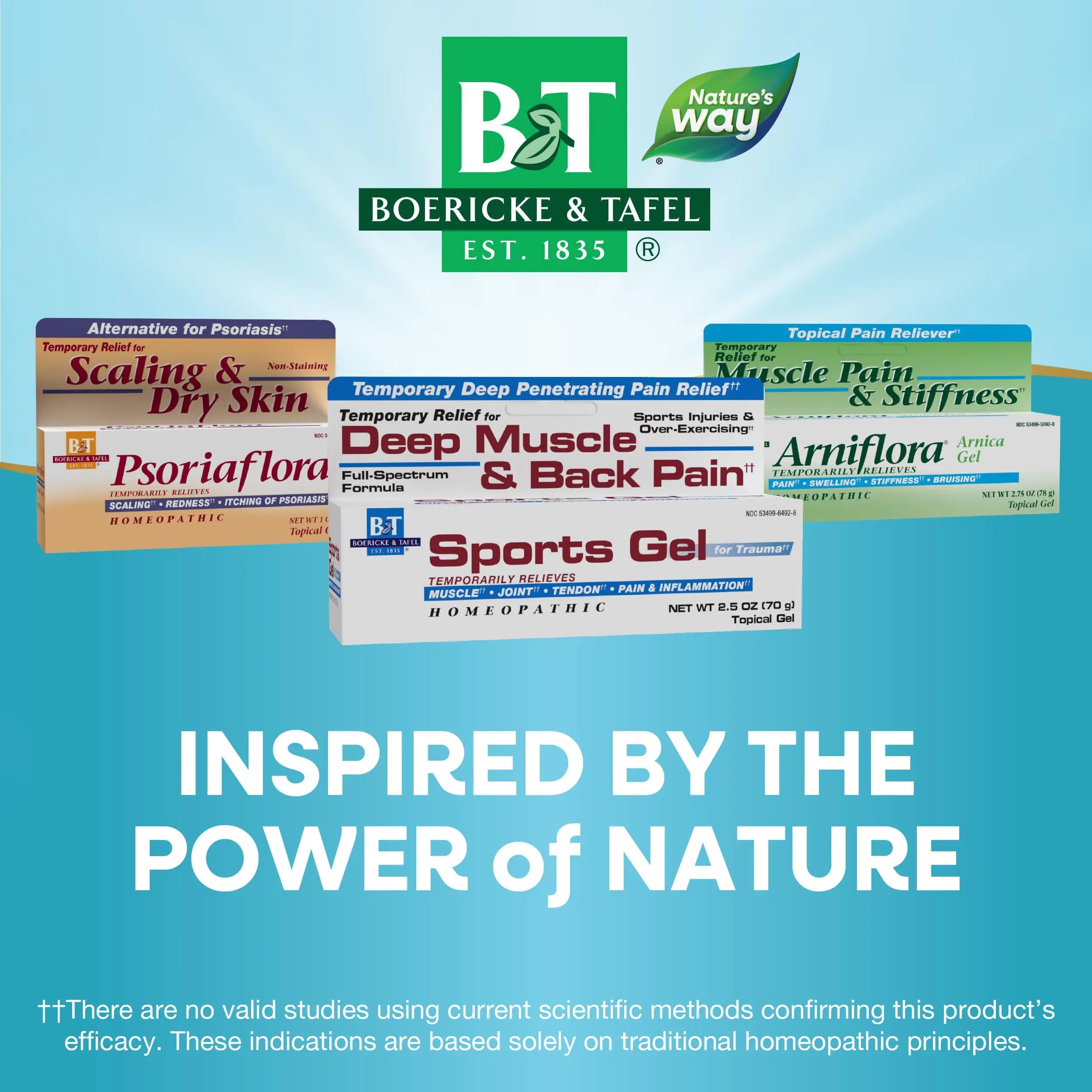Nature's Way Boericke & Tafel Sports Gel, Relief for Deep Muscle, Joint, Tendon, & Back Pain and Inflammation, Homeopathic, 2.5 oz Nature's WayAu supplements