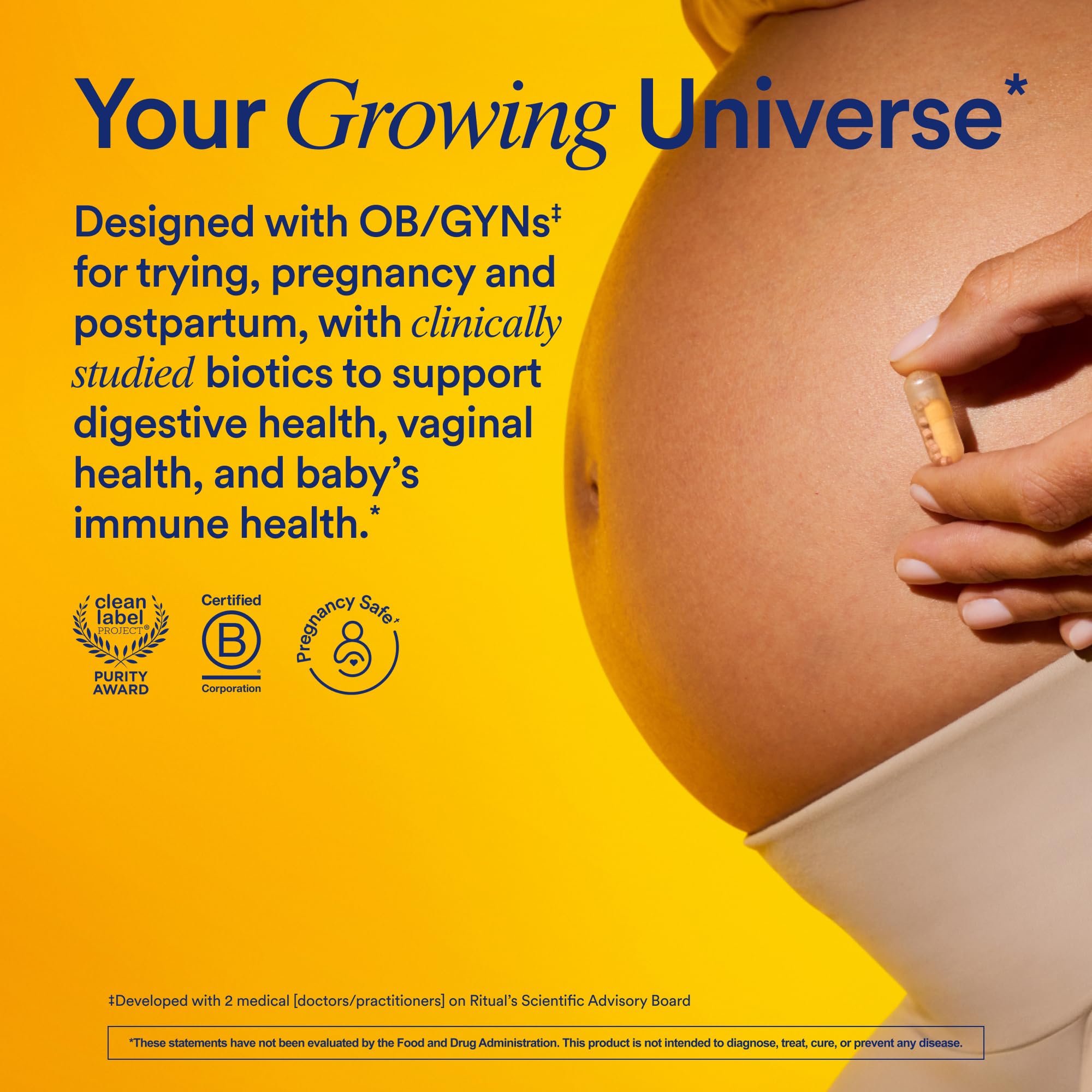 Ritual Natalbiotic™ Microbiome Support†* Biotics for Mom & Baby. Formulated to Support Digestive Health, Vaginal Health, and Baby’s Immune Health.* Designed with OB/GYNs‡. Non-GMO, Vegan, 30 Days RitualUS supplements