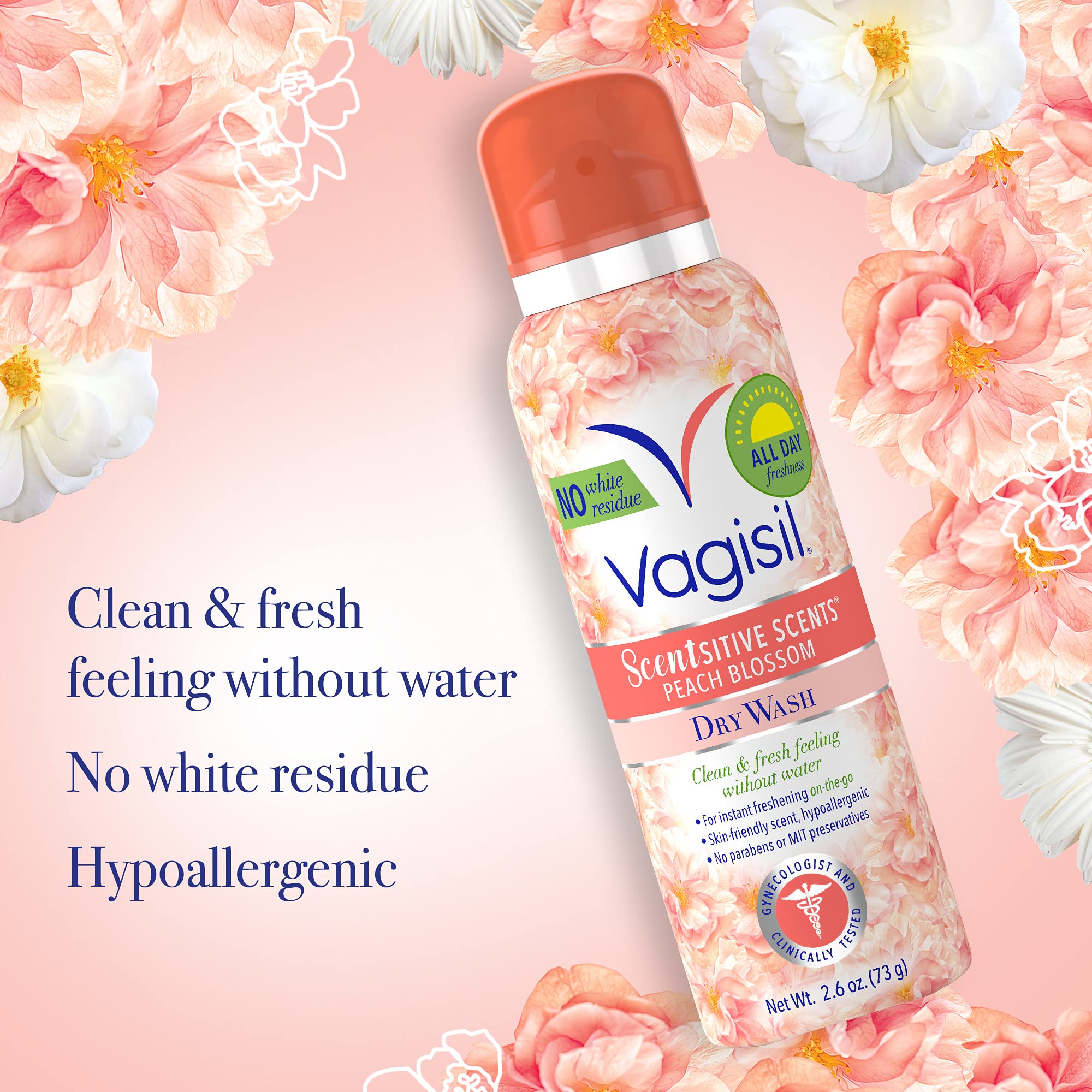 Vagisil Scentsitive Scents Feminine Dry Wash Deodorant Spray for Women, Gynecologist Tested VagisilAu supplements