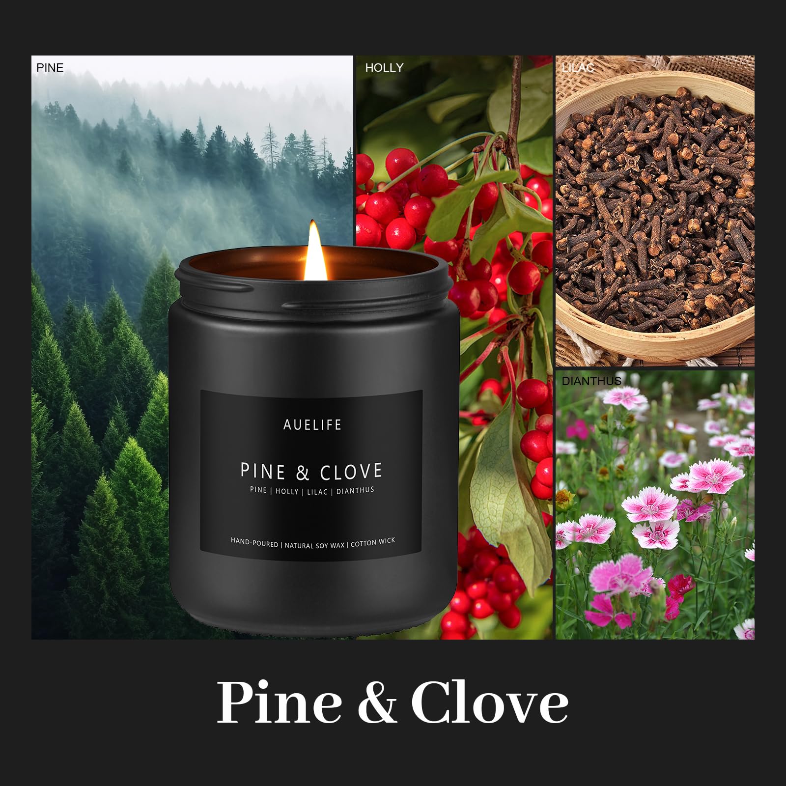Scented Candles Set | Men Candles Set, Candles for Men Scented Candles for Home - 4 Pack Candles Scents AuelifeAu supplements