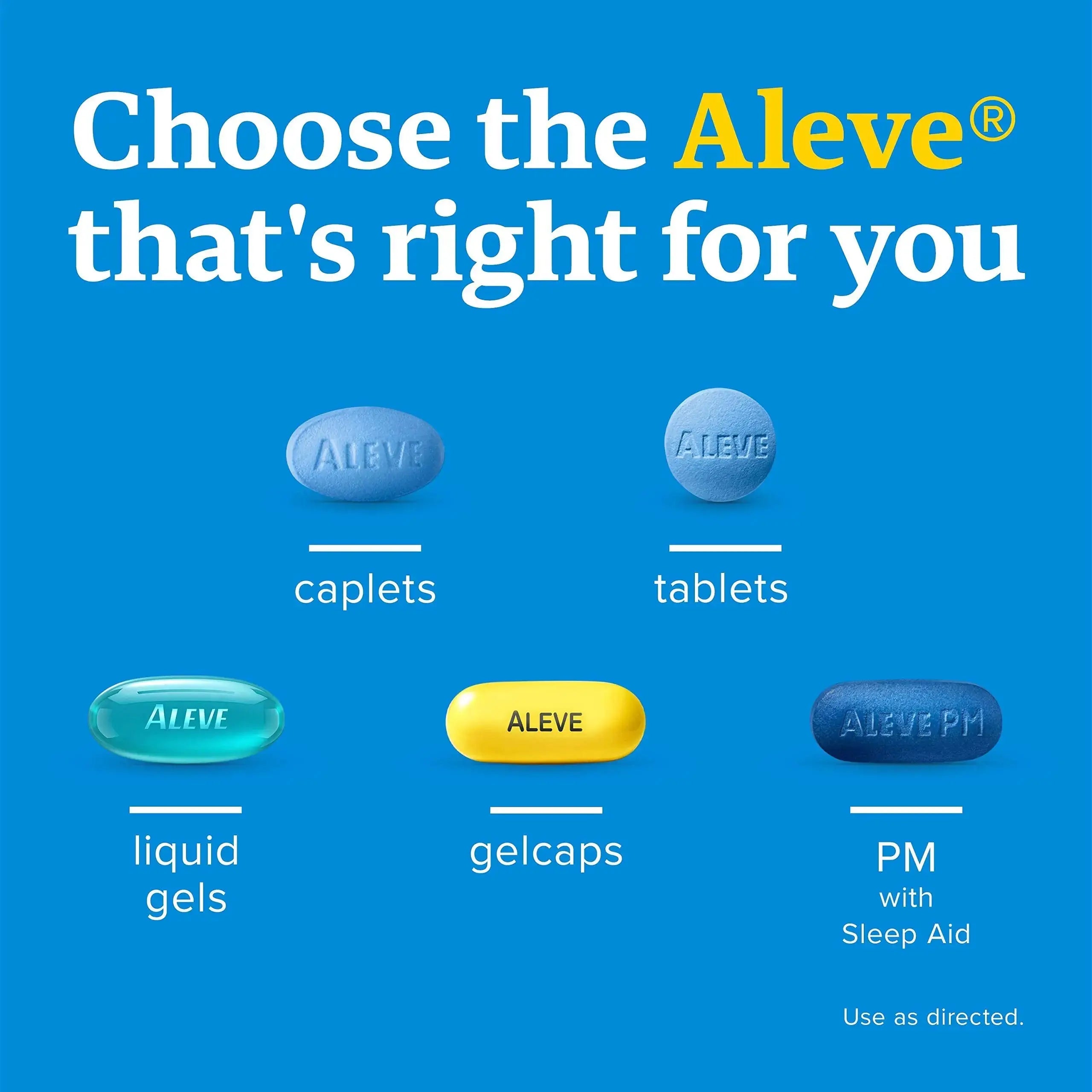 Aleve Caplets, Naproxen Sodium 220 mg (NSAID), Pain Reliever/Fever Reducer, #1 Orthopedic Surgeon Recommended, 270 Count AleveAu supplements