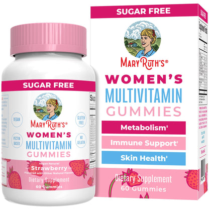MaryRuth Organics Women's Immune Support Multivitamin Gummies | Ages 14+ | Skin Health | Gummy Vitamins for Women | Sugar-Free | Vegan | Non-GMO | 60 Count MARYRUTH'SUS supplements
