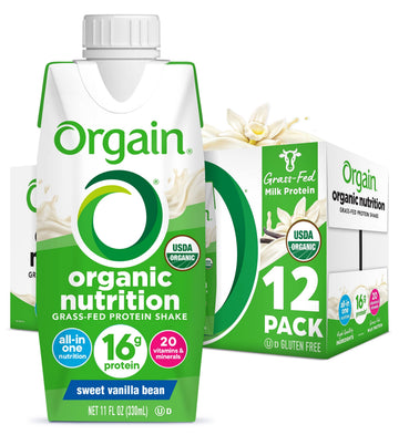 Orgain Organic Nutritional Protein Shake, Vanilla Bean - 16g Grass Fed Whey Protein OrgainAu supplements