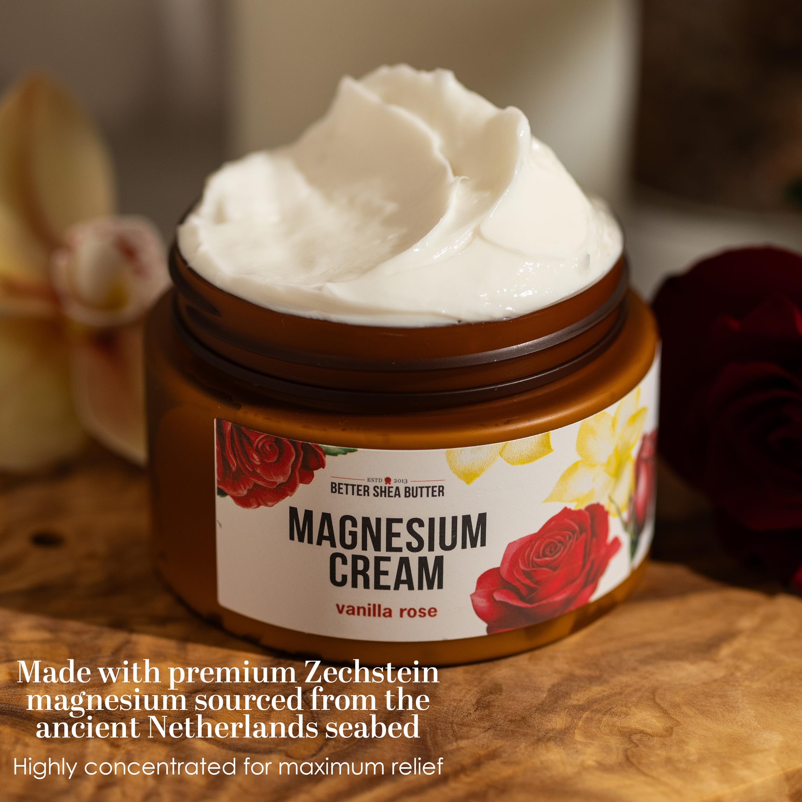 Better Shea Butter Magnesium Lotion for Women | Vanilla Rose | For Pregnancy, Kids & Babies | Relieves Muscle Tension & Leg Cramps | Organic & Natural Ingredients Better Shea ButterAu supplements