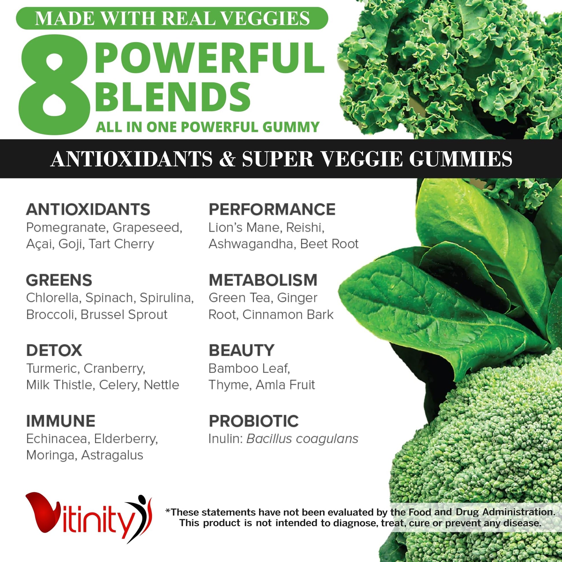 VITINITY Made with Real Super Veggies Delicious Gummy Supplement,Men,Women & Kids VITINITYUS supplements