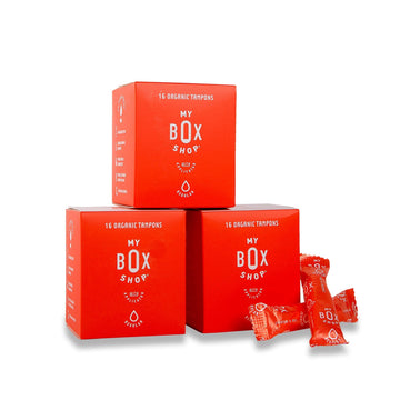 MYBOXSHOP Organic Tampons - 100% Pure Organic Cotton Tampons with BPA-Free Applicator MYBOXSHOPAu supplements