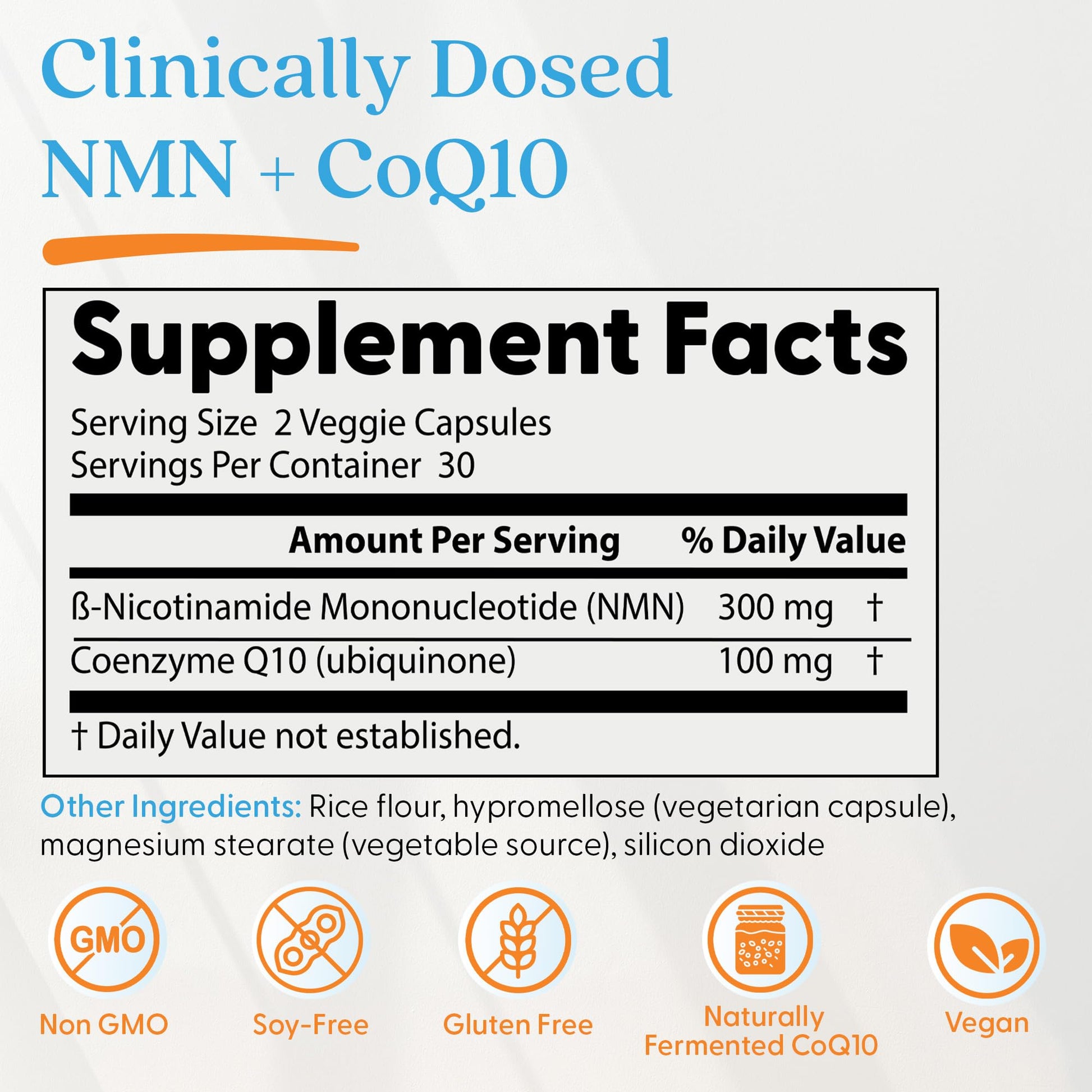 Doctor's Best NMN + CoQ10 Supplement for Women & Men - Supports NAD+ Production & Cellular Energy, Beta Nicotinamide Mononucleotide 150 mg & Coenzyme Q10 50 mg per Capsule, Vegan, Non GMO- 60 Veg Caps Doctor's BESTAu supplements