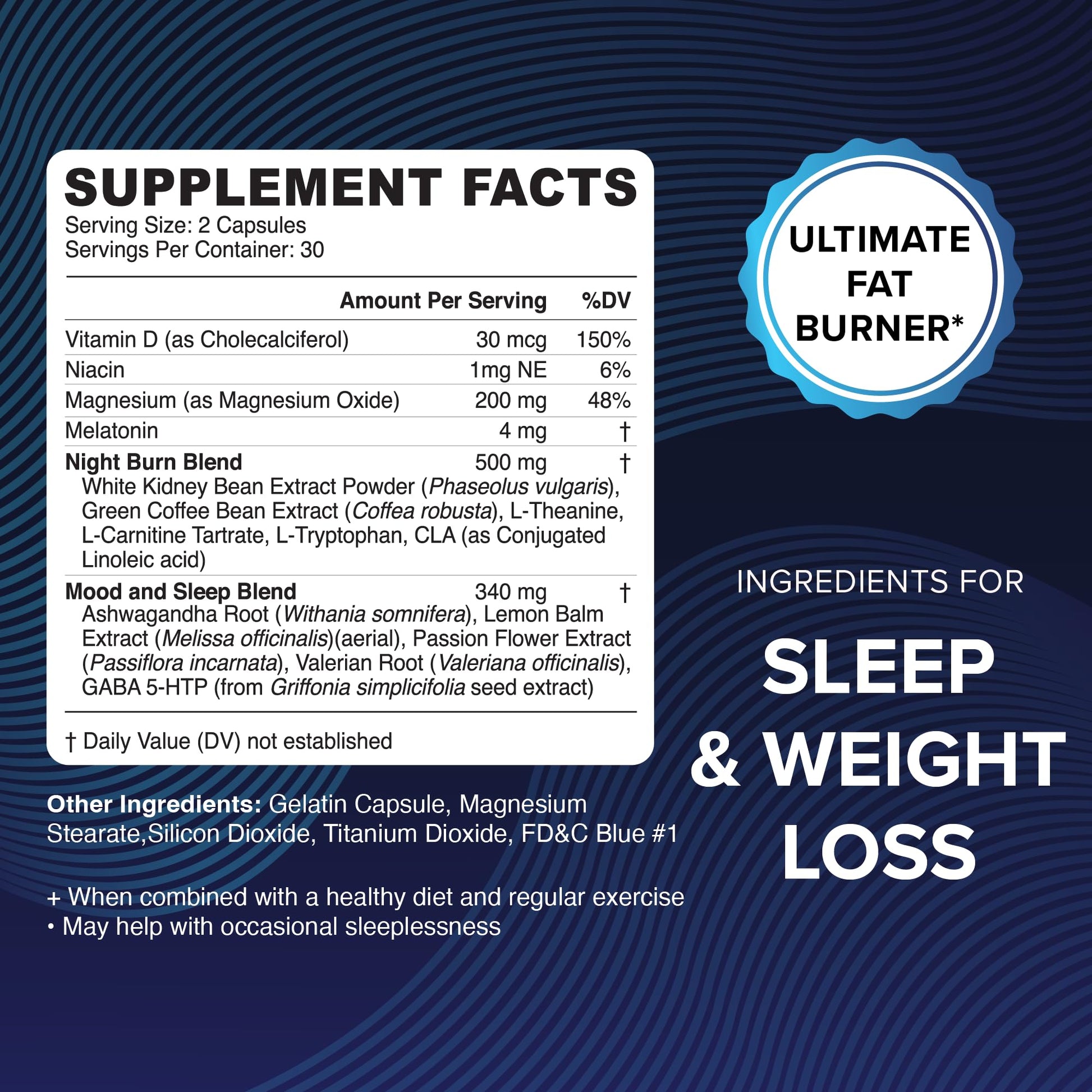 Night Time Fat Burner | Weight Loss Support for Women | Appetite Suppressant, Carb Block MAV NUTRITIONUS supplements