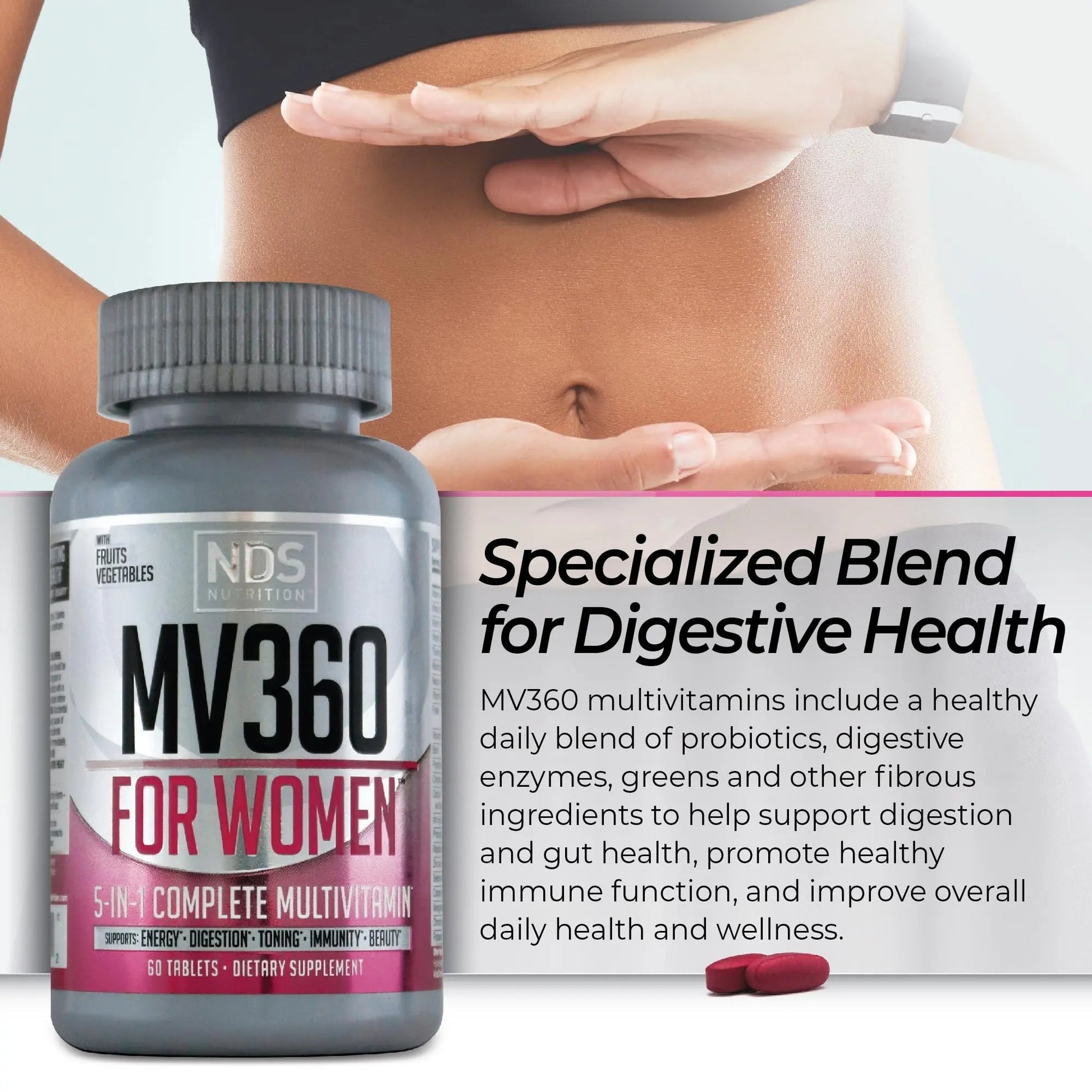 FitLife Brands Women's Nutrition MV360, 5-in-1 Complete Multivitamin with Essential Vitamins for Energy, Digestion, Toning, Immune Support FitLife BrandsAu supplements