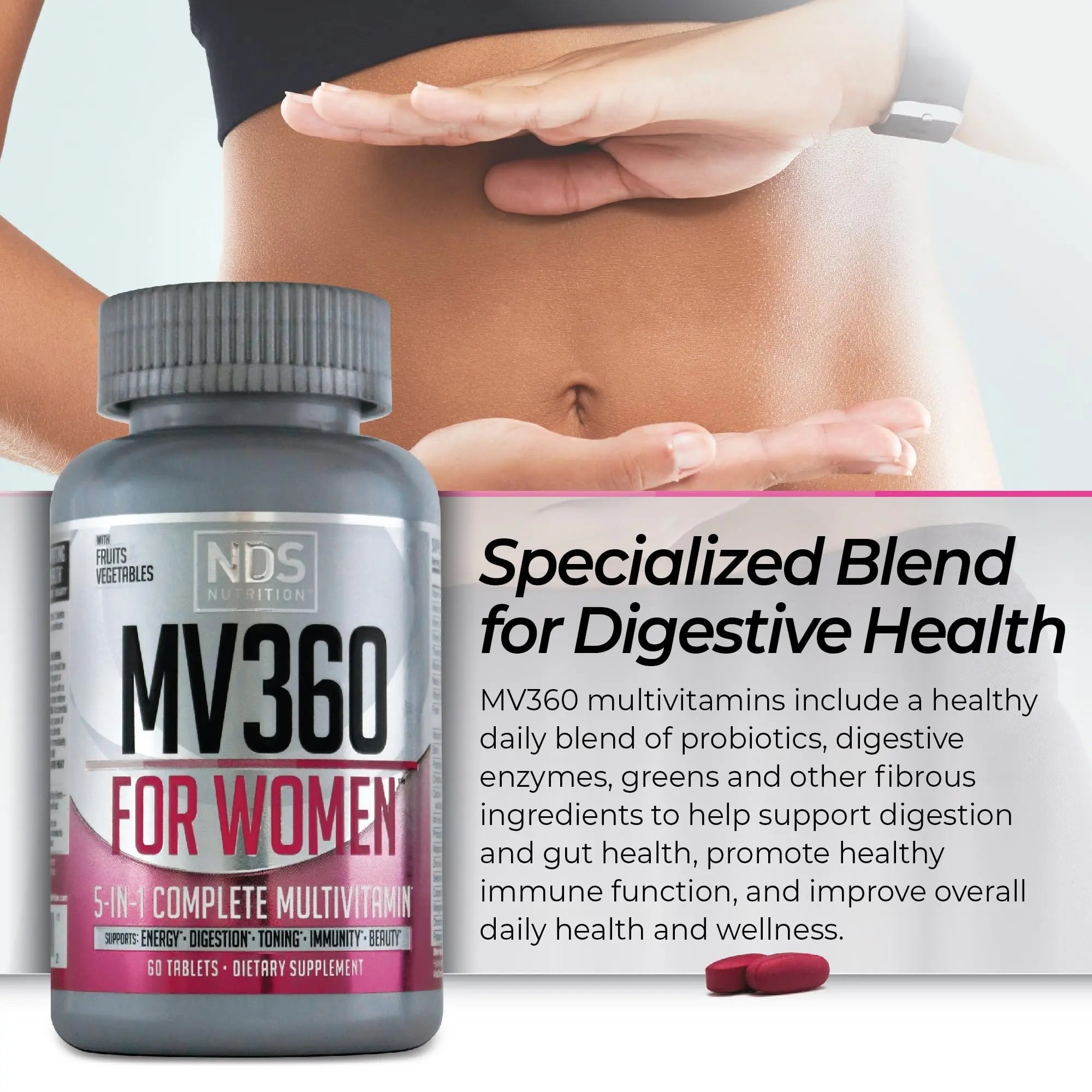 FitLife Brands Women's Nutrition MV360, 5-in-1 Complete Multivitamin with Essential Vitamins for Energy, Digestion, Toning, Immune Support FitLife BrandsAu supplements