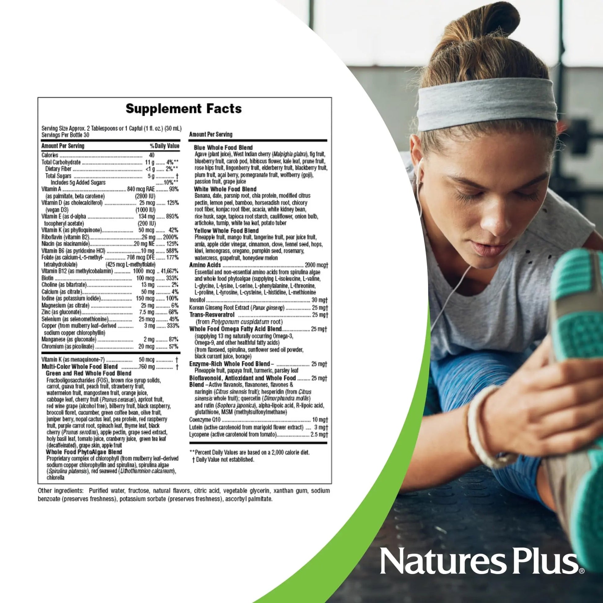 NaturesPlus Source of Life Gold Multivitamin Liquid - 30 oz - with Vitamins D3, B12 & K2 - Blood, Bone & Immune Support - Vegetarian & Gluten Free - 30 Servings NaturesPlusAu supplements