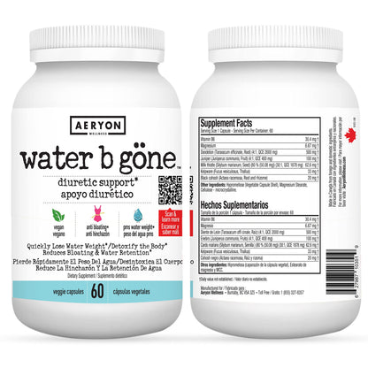 Water B Gone – Diuretic Pills for Women – Reduce Water Retention and Bloating – Find PMS Aeryon Ashlie WellnessUS supplements