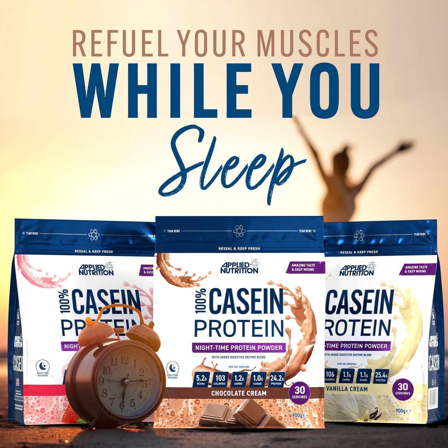 Applied Nutrition Casein Protein Powder - Micellar Casein Supplement, Slow Release Protein Applied NutritionUS supplements
