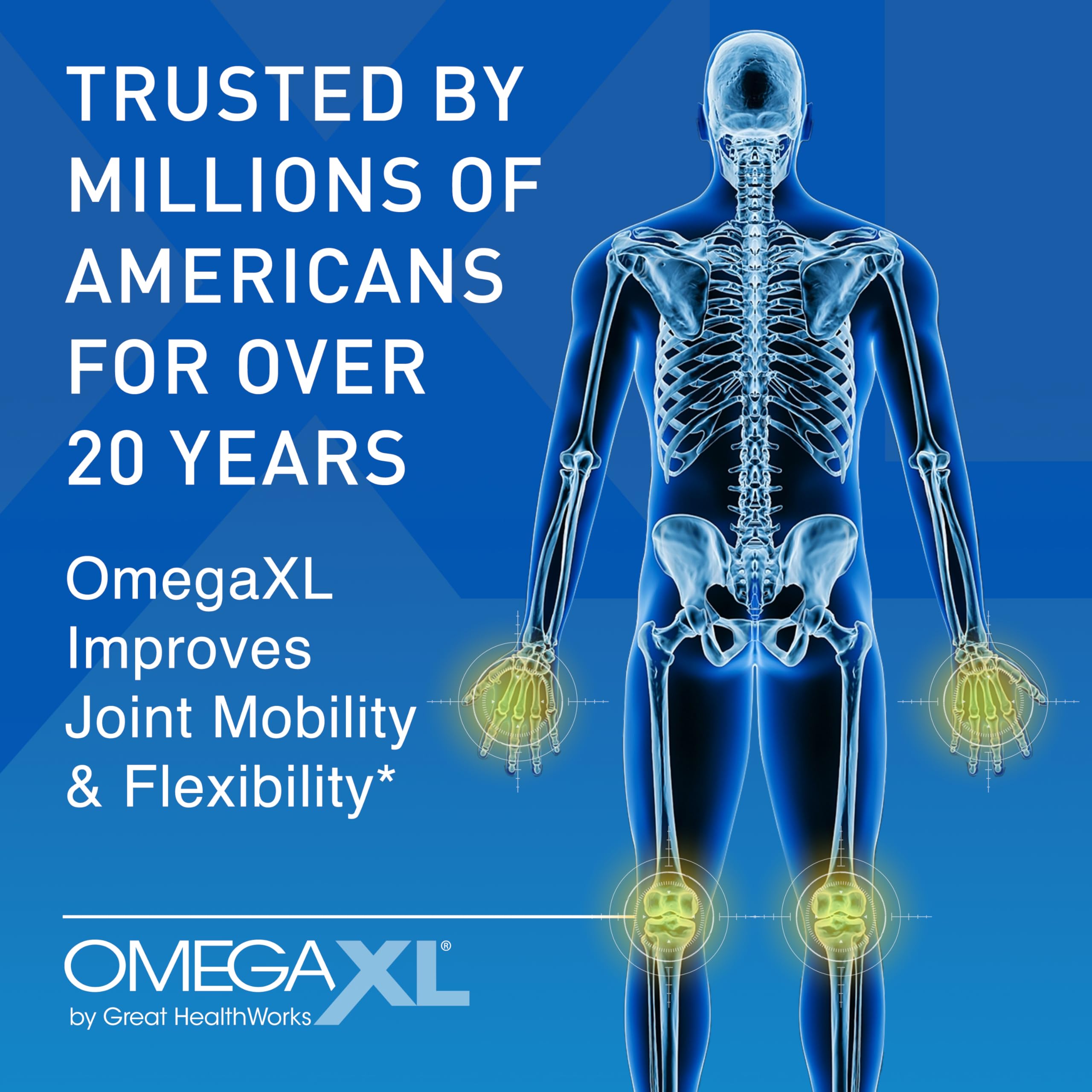 OmegaXL Joint Support Supplement - Natural Muscle Support, Green Lipped Mussel Oil, Soft Gel Pills, Drug-Free, 120 Count OmegaXLAu supplements