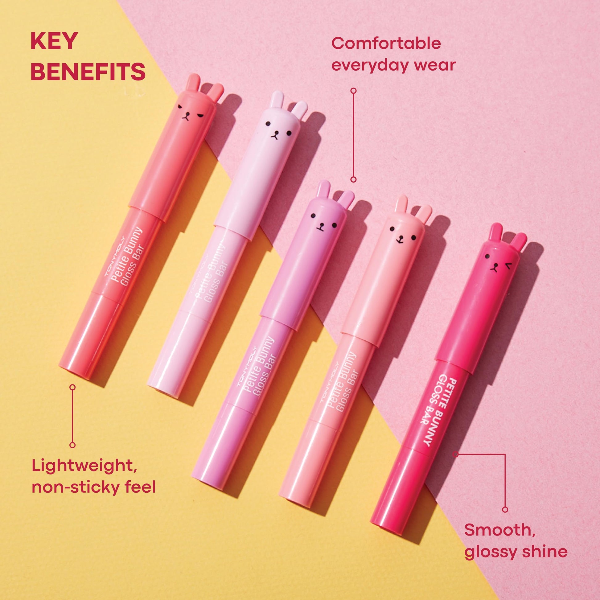 TONYMOLY Petit Bunny Lip Gloss – Easter Basket Stuffer, Cute Bunny Lip Crayon, Hydrating Korean Lip Gloss with Vitamin E for Soft, Juicy Cherry TONYMOLYAu supplements