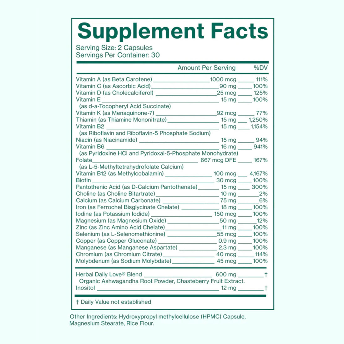 Love Wellness Daily Love Multivitamin for Women | Supports Energy, Cortisol, Immune Health, Stress Relief, & PMS | Complete with Vitamin D, C, Iron, Calcium, Zinc, & Biotin, Magnesium | 60 Count Love WellnessUS supplements