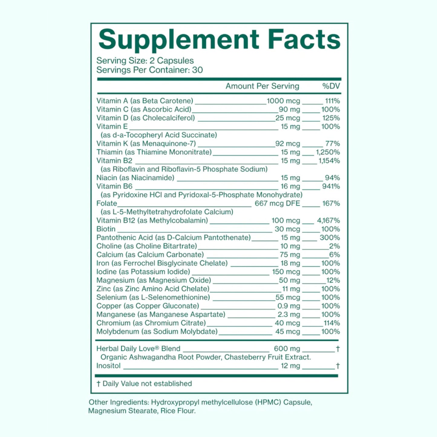Love Wellness Daily Love Multivitamin for Women | Supports Energy, Cortisol, Immune Health, Stress Relief, & PMS | Complete with Vitamin D, C, Iron, Calcium, Zinc, & Biotin, Magnesium | 60 Count Love WellnessUS supplements